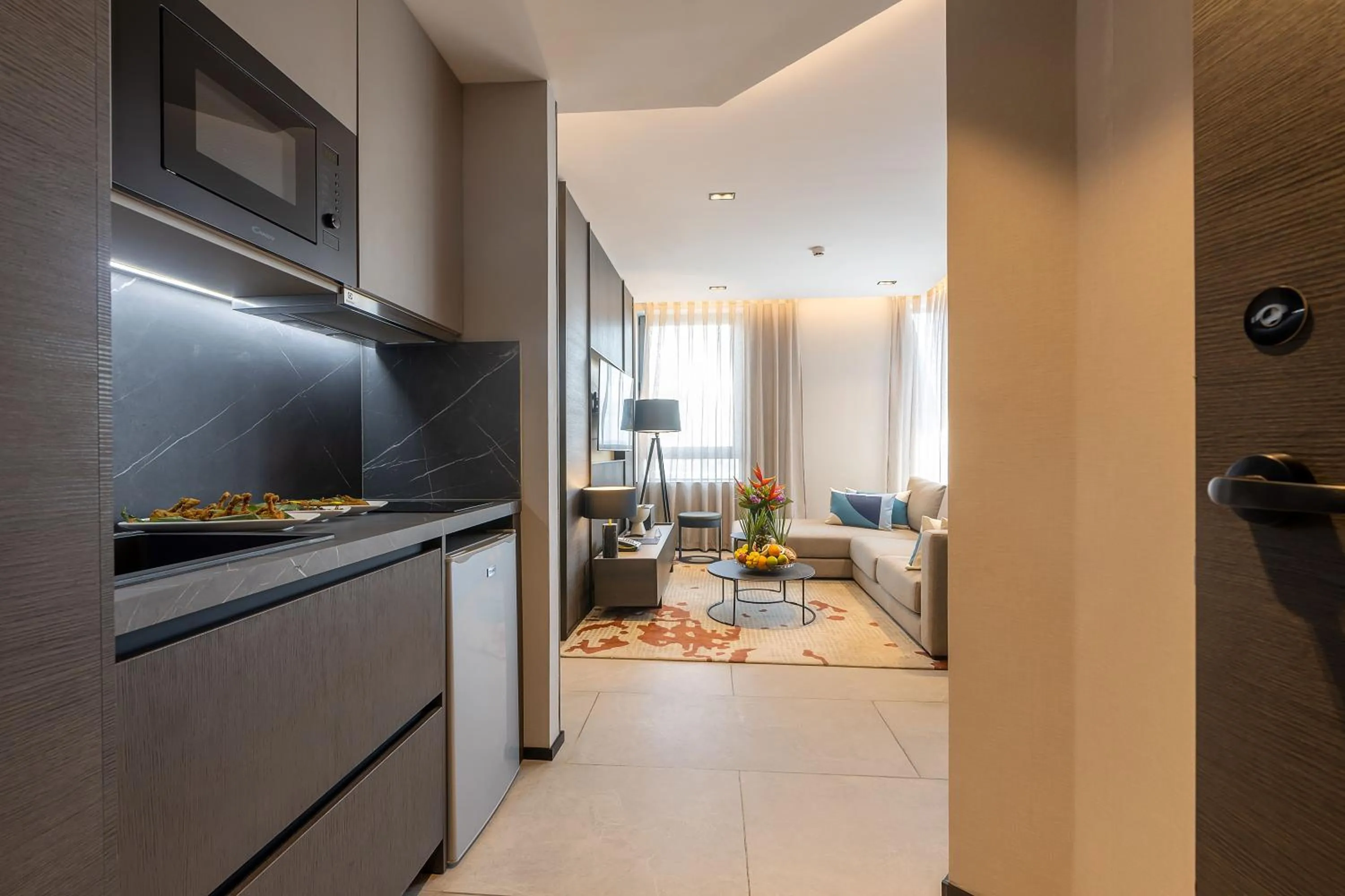 Kitchen or kitchenette in Noom Hotel Abidjan Plateau