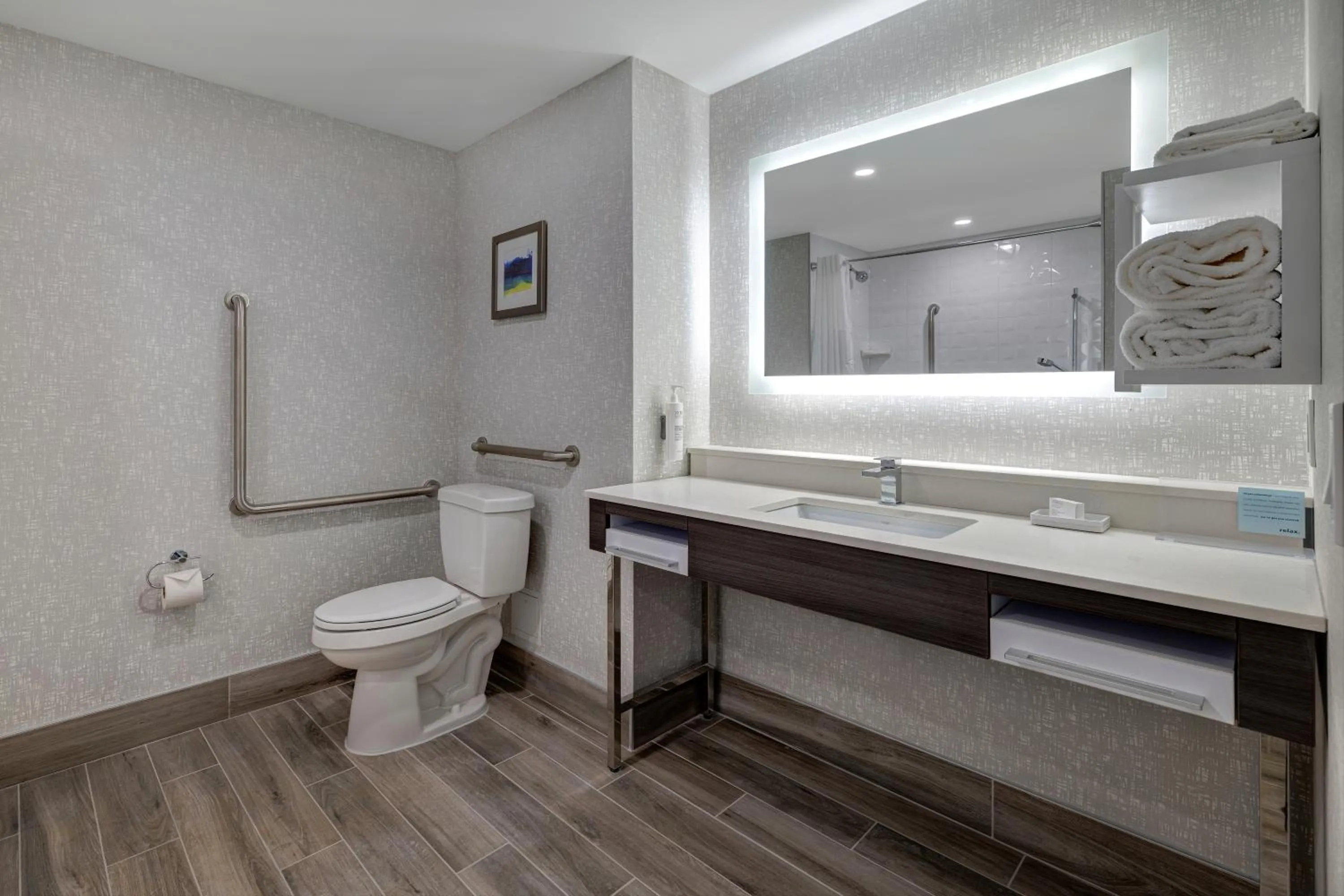 Toilet in Hampton Inn & Suites Burlington, Ontario, Canada
