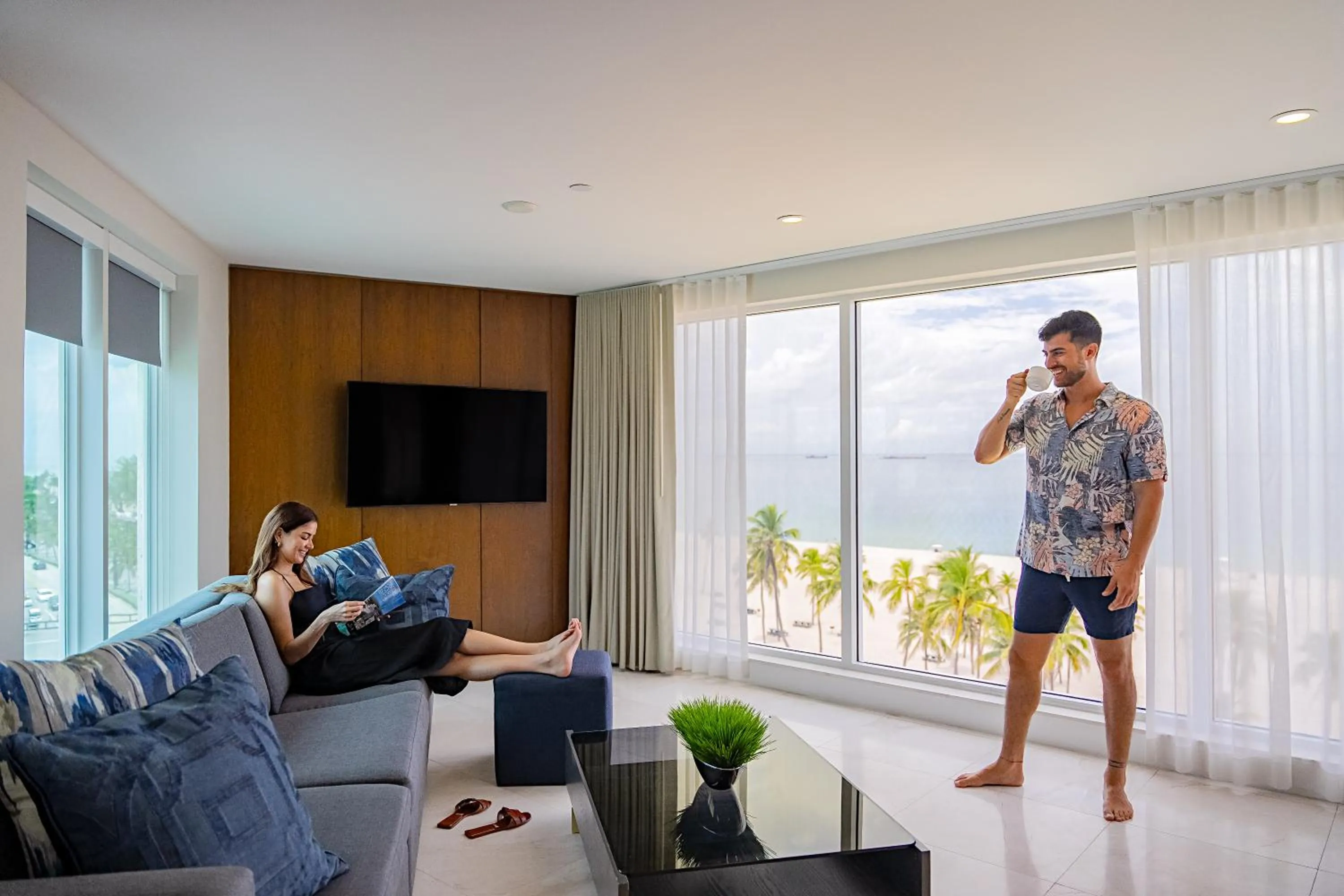 People in B Ocean Resort Fort Lauderdale Beach