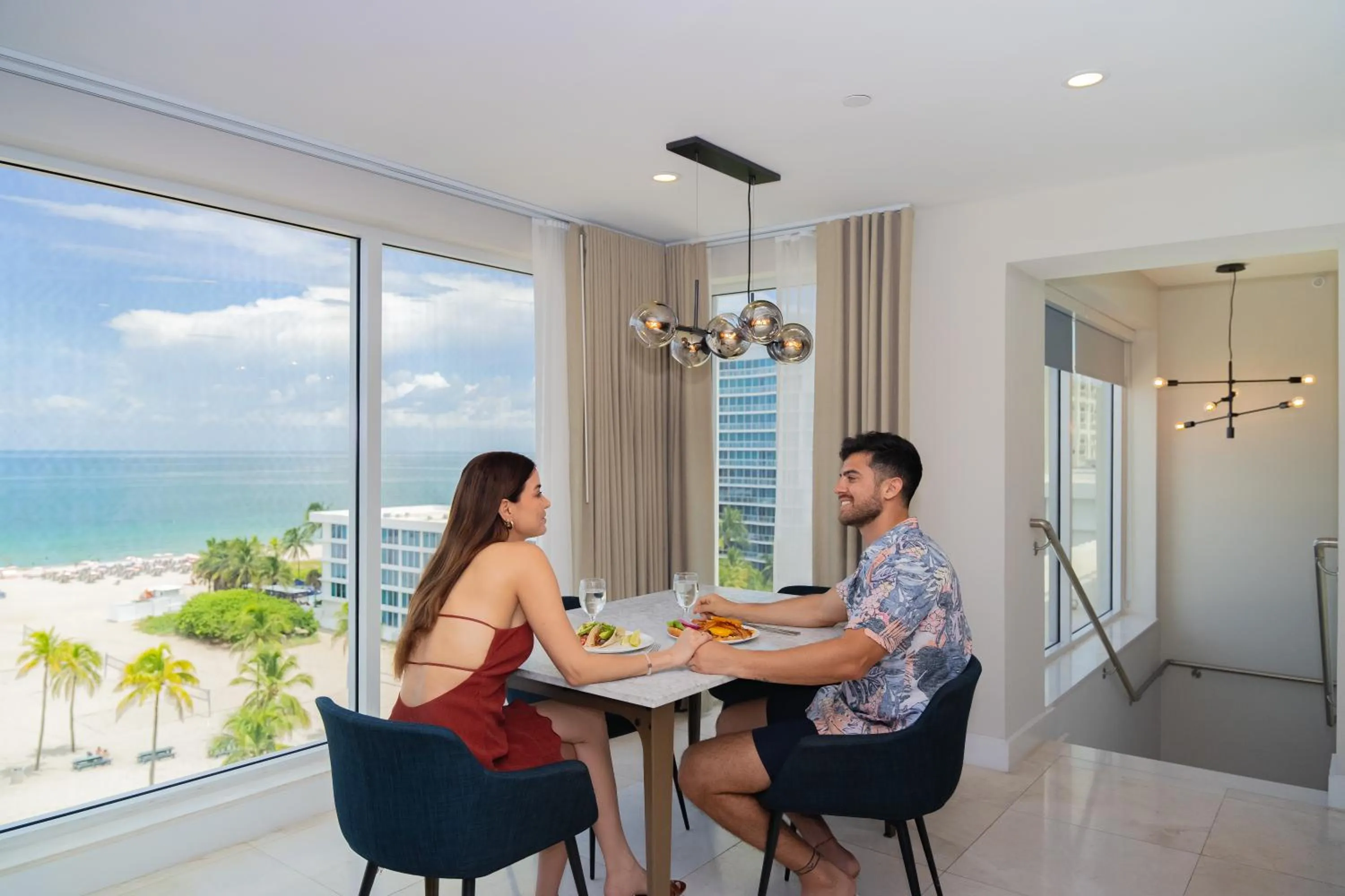 People in B Ocean Resort Fort Lauderdale Beach