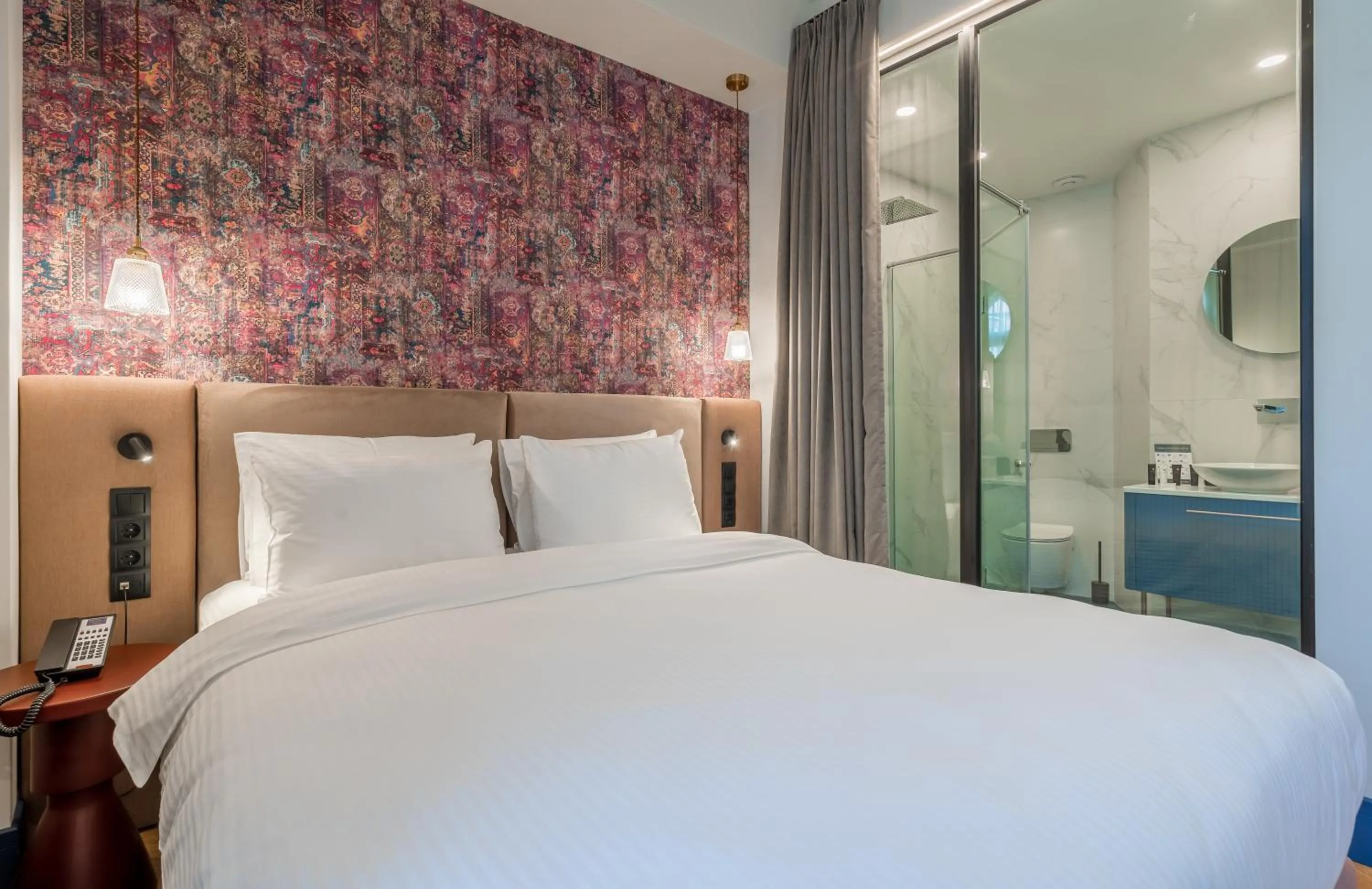 Photo of the whole room, Bed in Abanotubani Boutique hotel