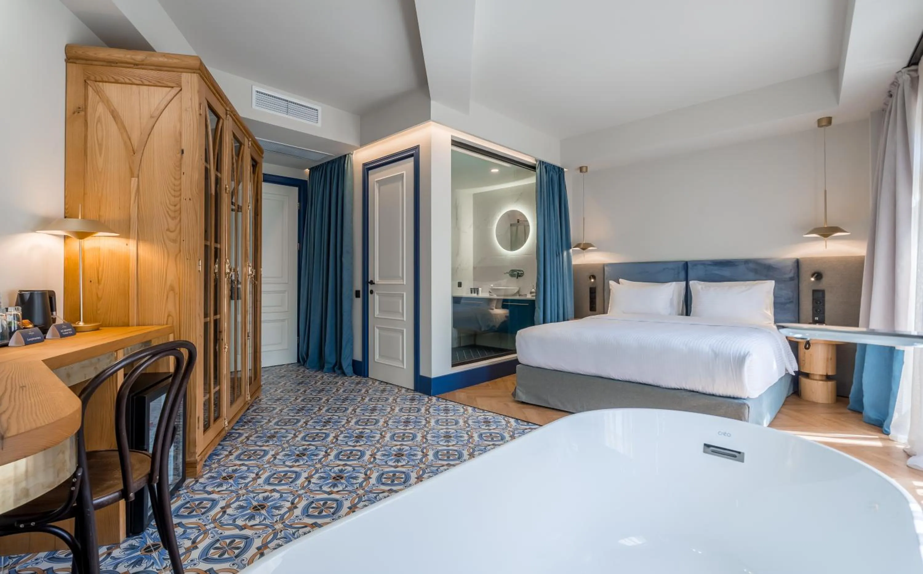 Photo of the whole room, Bed in Abanotubani Boutique hotel