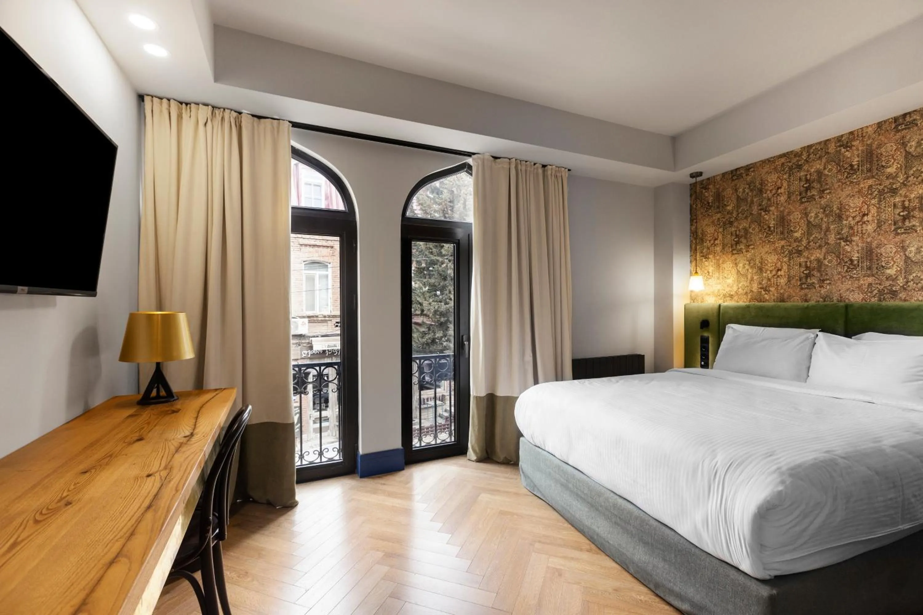 Photo of the whole room, Bed in Abanotubani Boutique hotel