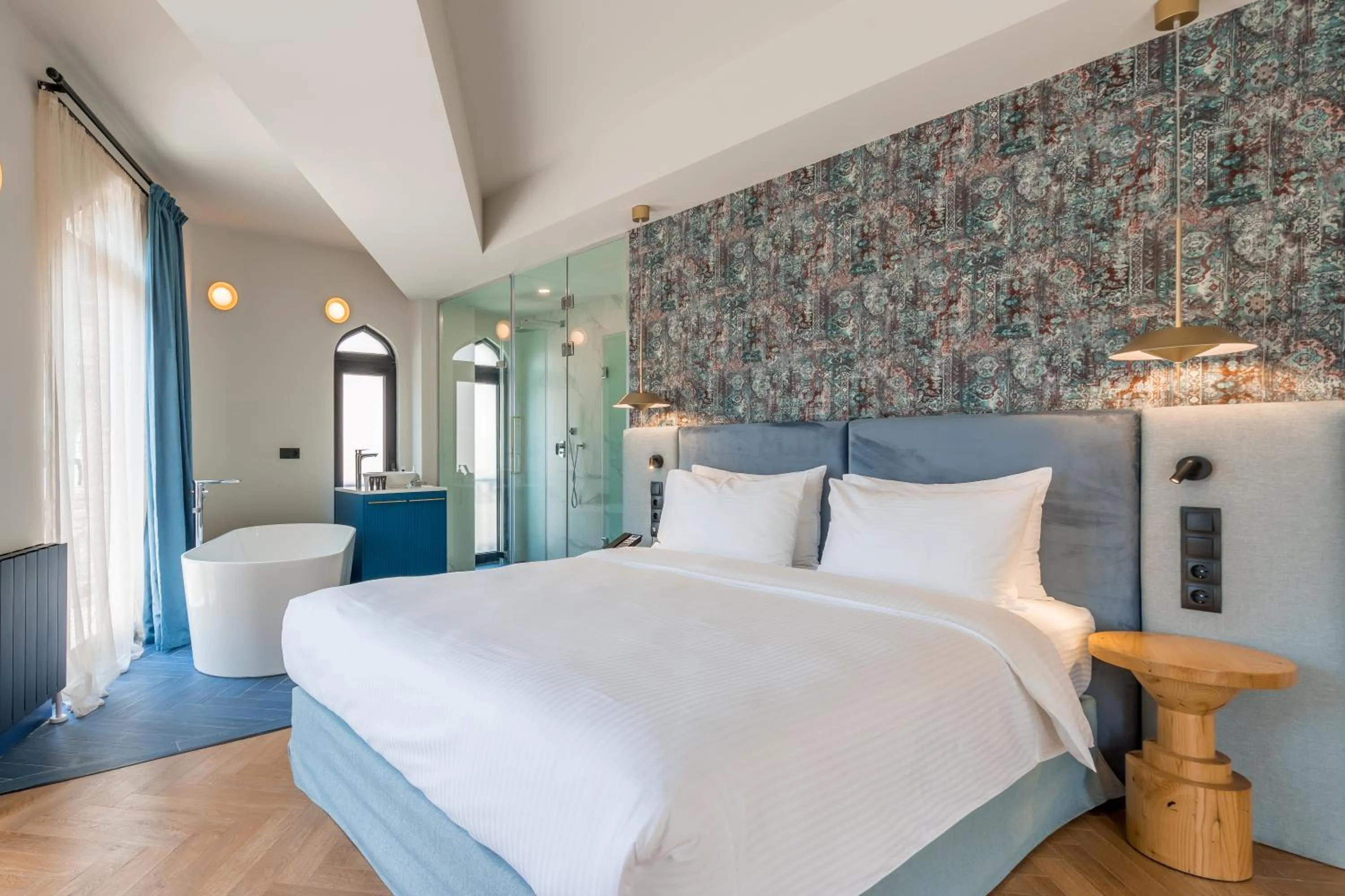 Photo of the whole room, Bed in Abanotubani Boutique hotel