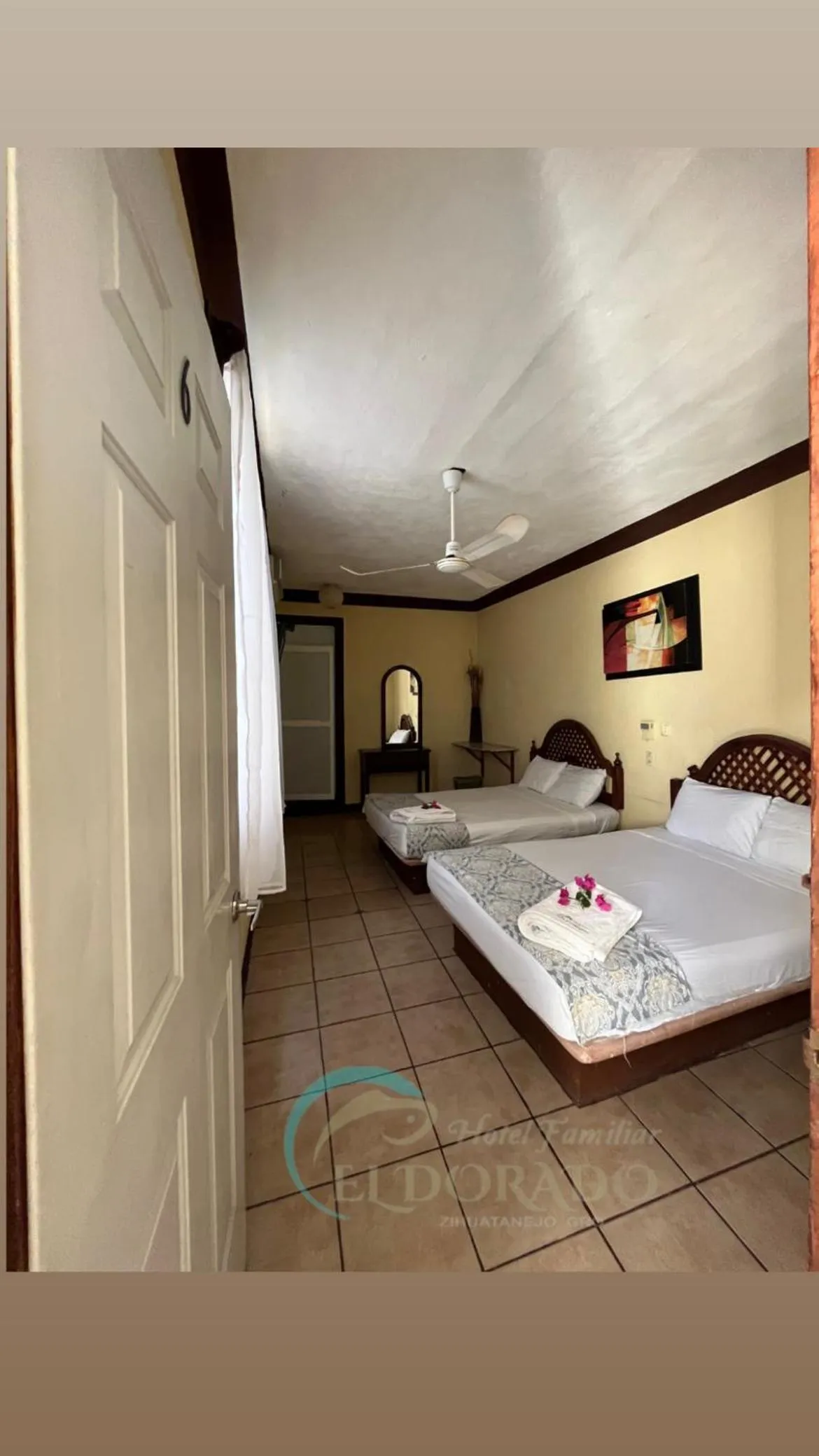 Bed in Hotel Familiar El Dorado