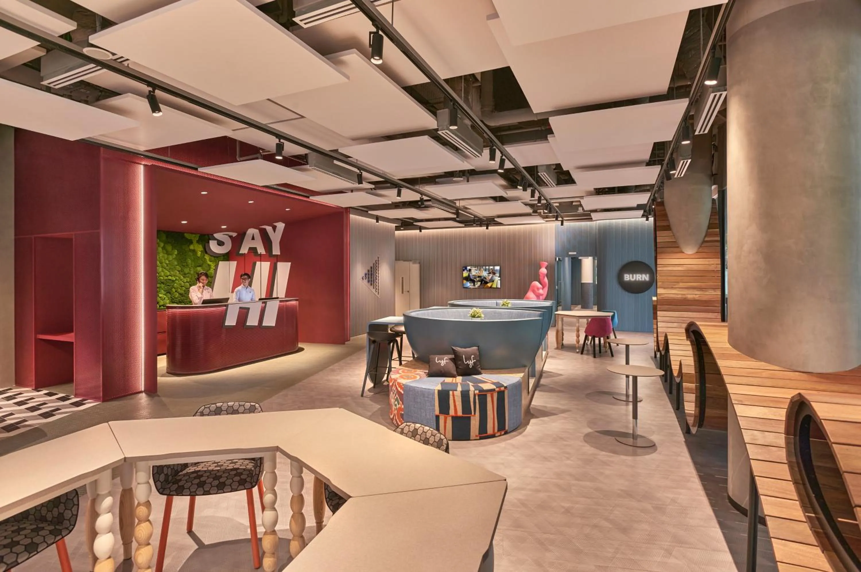 Lobby or reception in lyf one-north Singapore