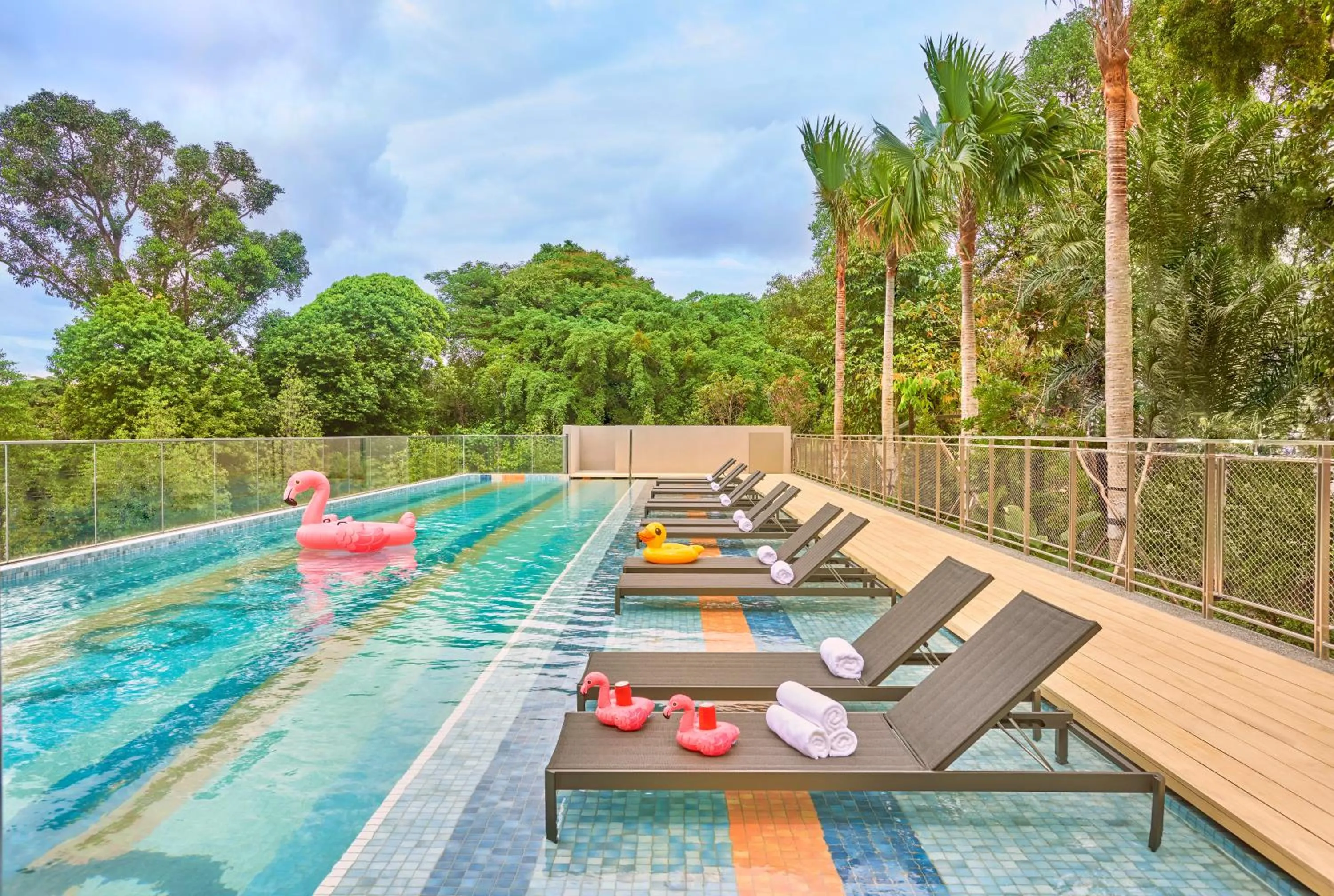 Swimming pool in lyf one-north Singapore