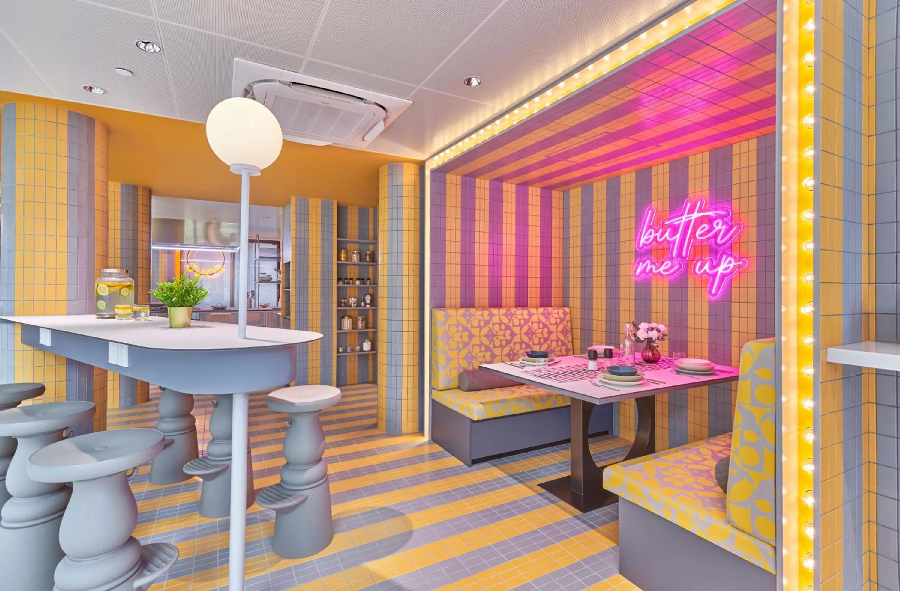 Communal kitchen in lyf one-north Singapore