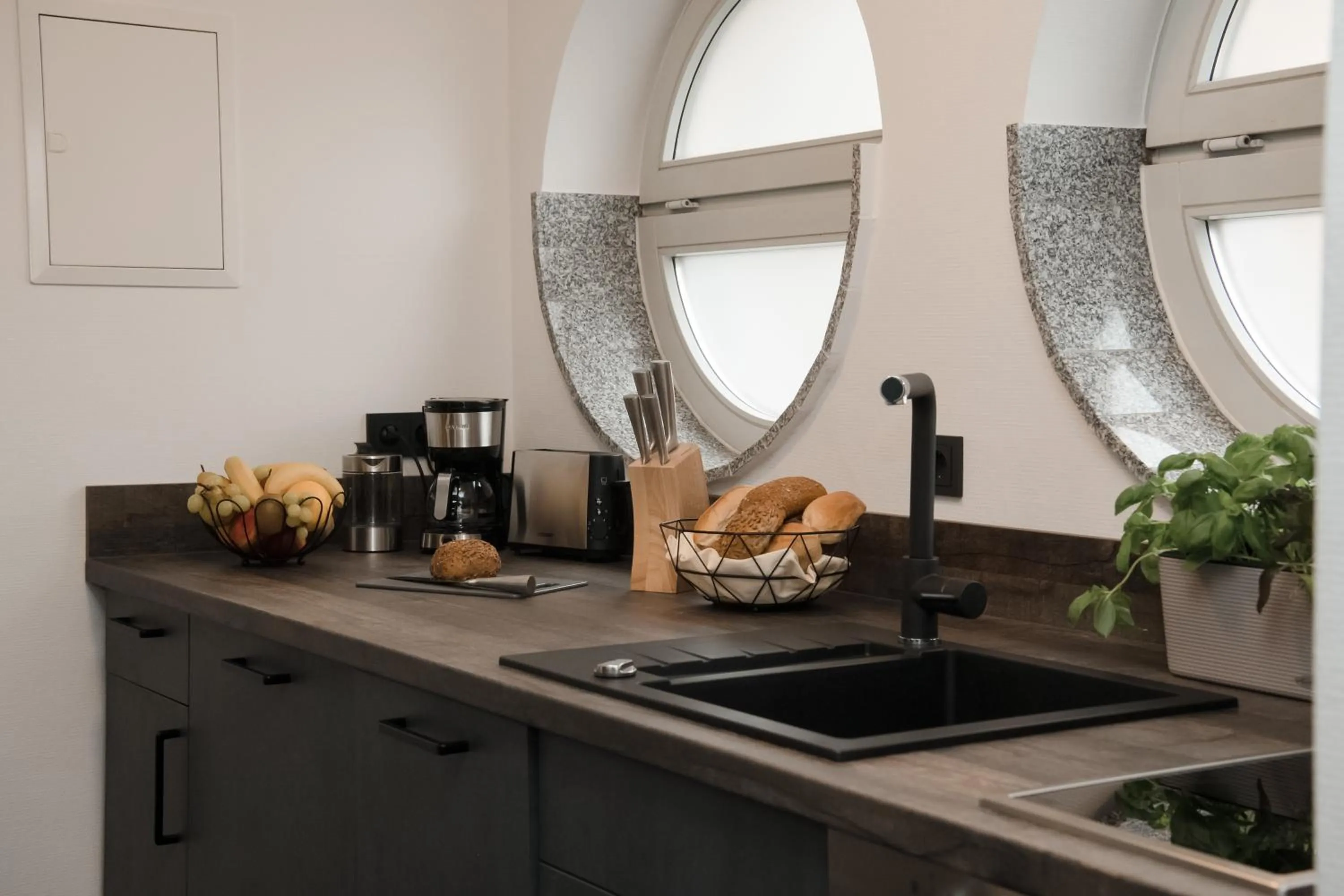 Kitchen or kitchenette in Hotel Alekto