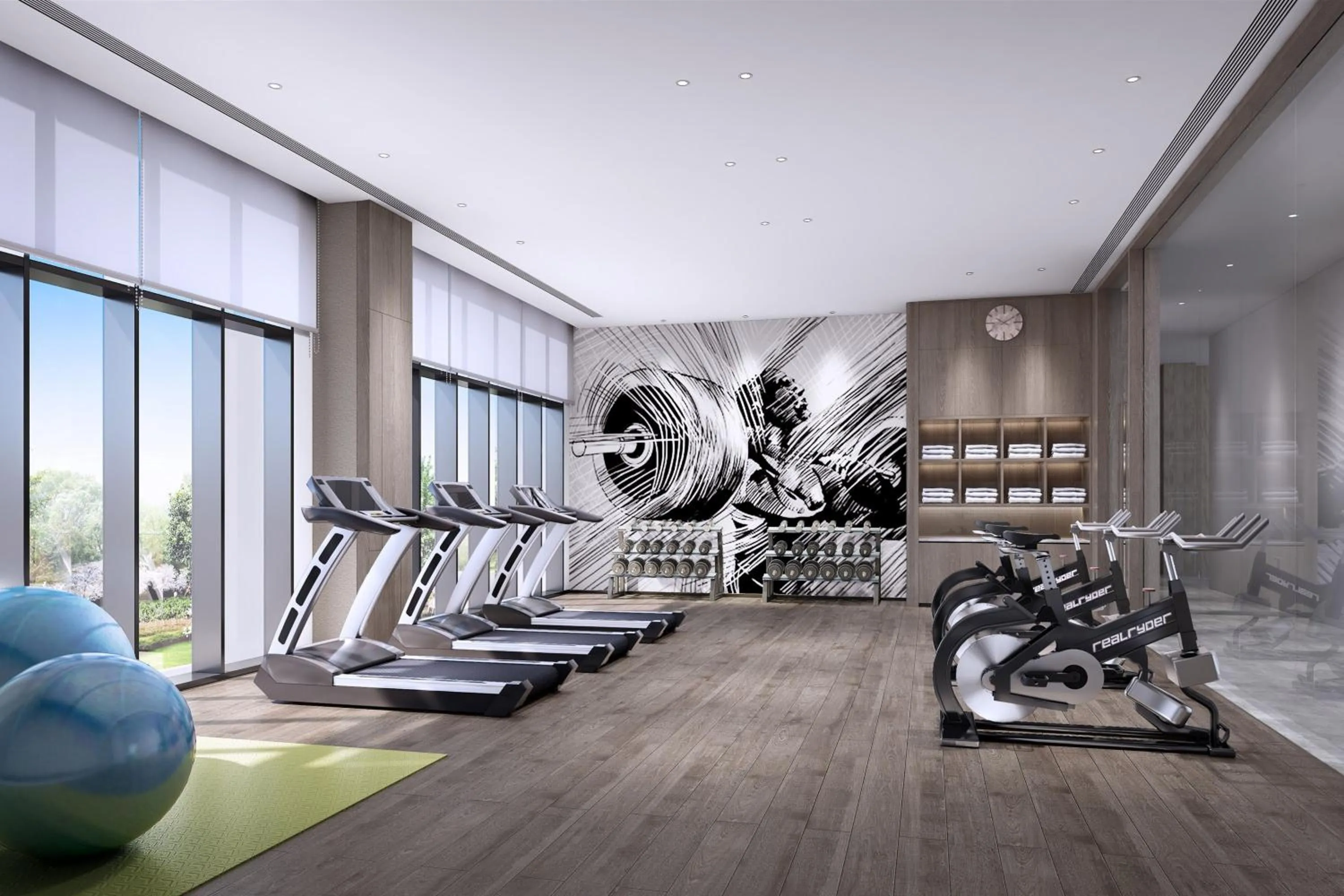 Fitness centre/facilities in Element Beijing Yanqing