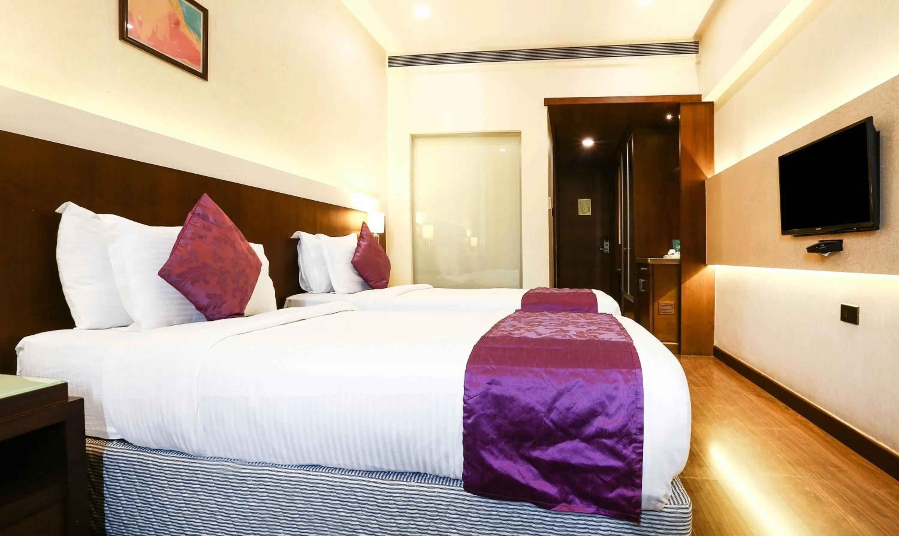 Bedroom, Bed in Treebo Premium Eden Residency Near Sec 29