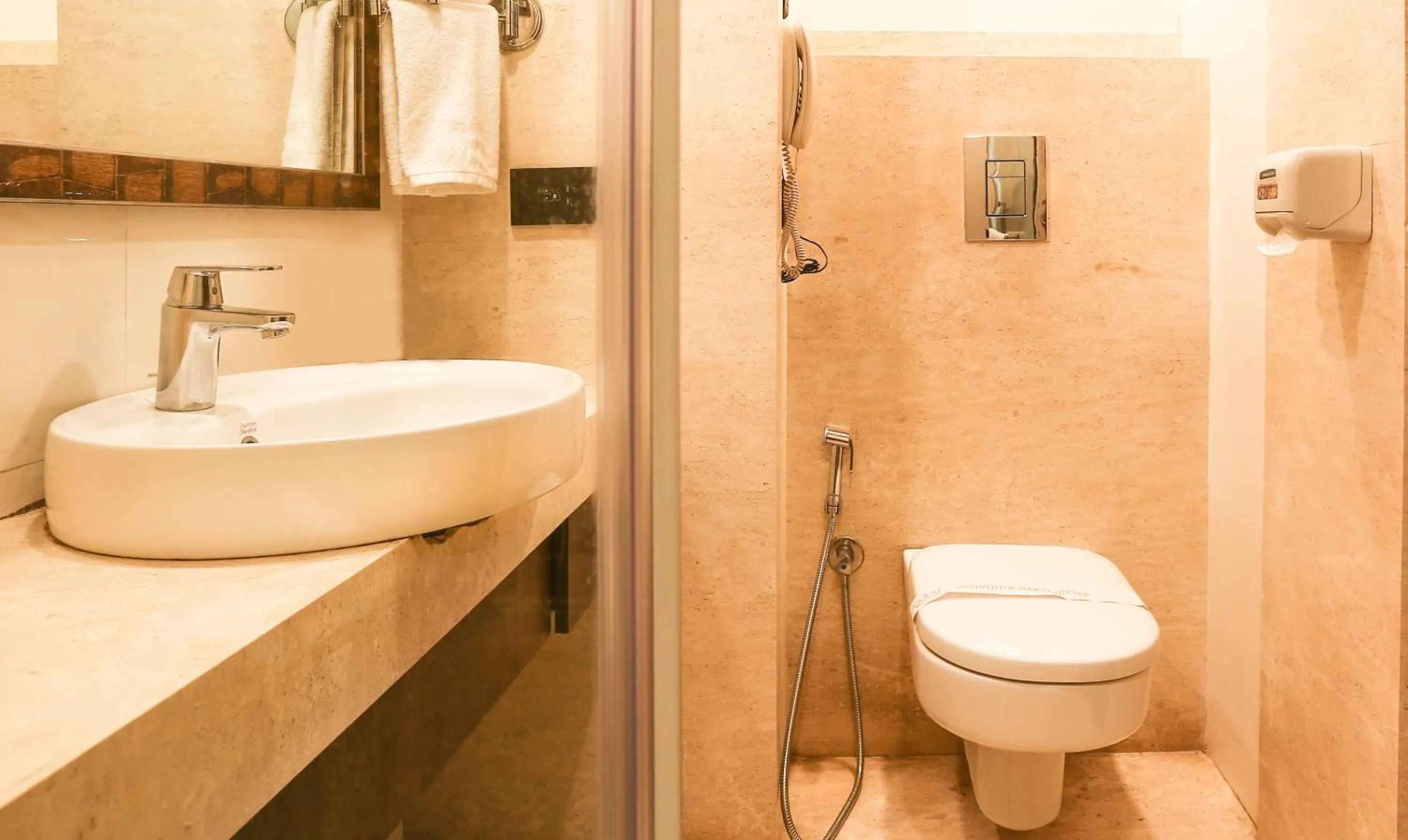 Bathroom in Treebo Premium Eden Residency Near Sec 29