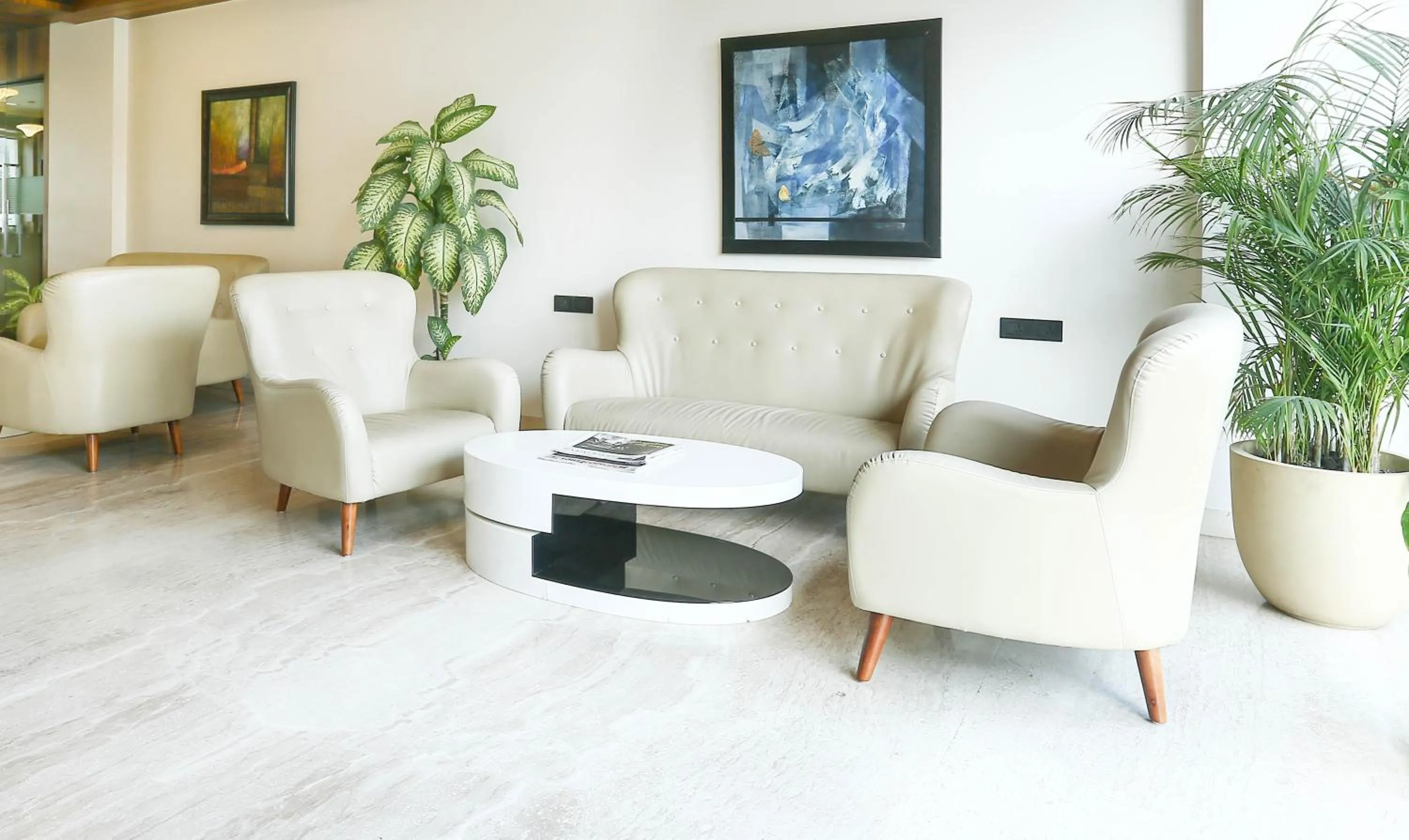 Seating area in Treebo Premium Eden Residency Near Sec 29