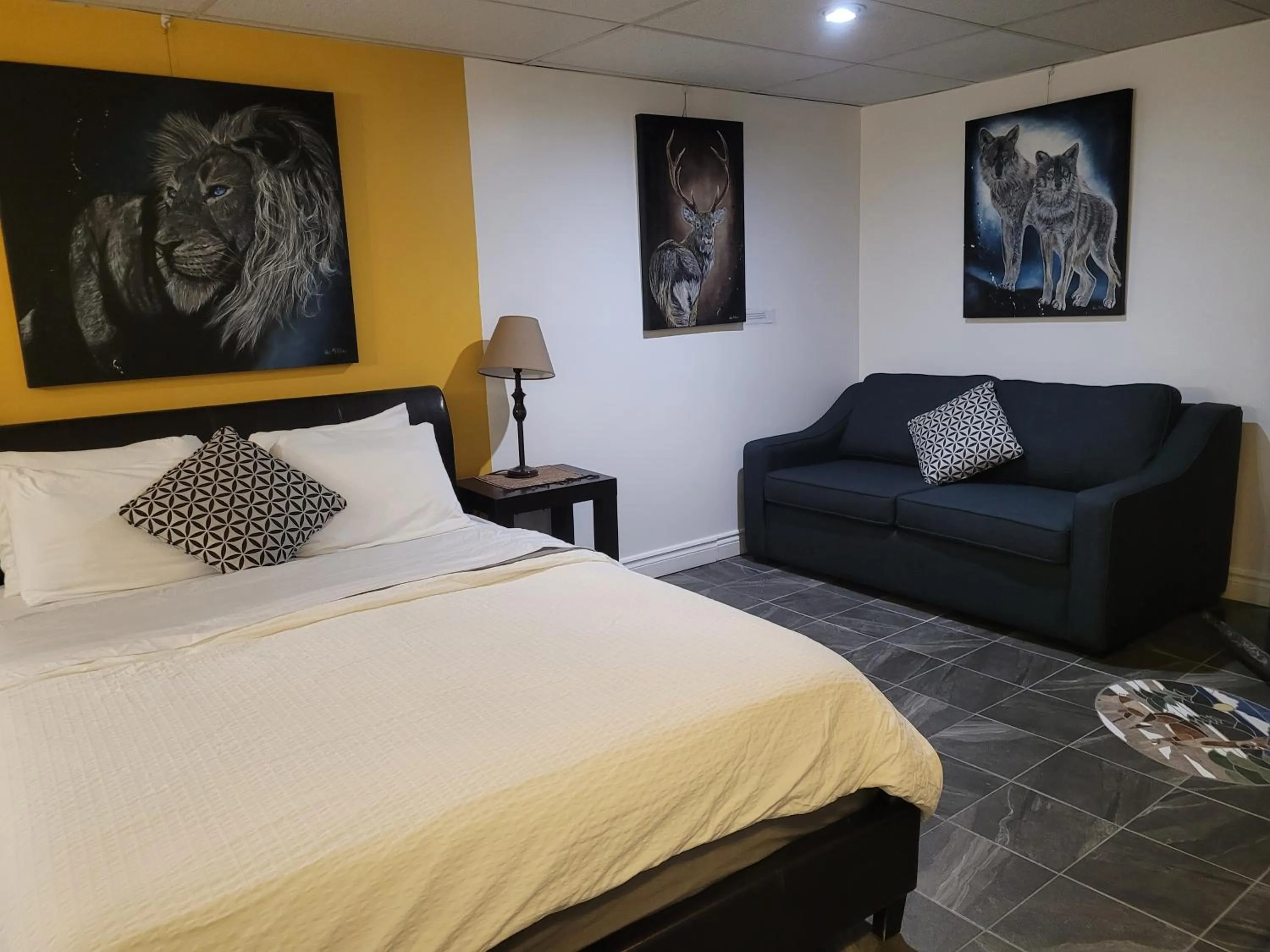 Bedroom, Bed in Studio Bellevue