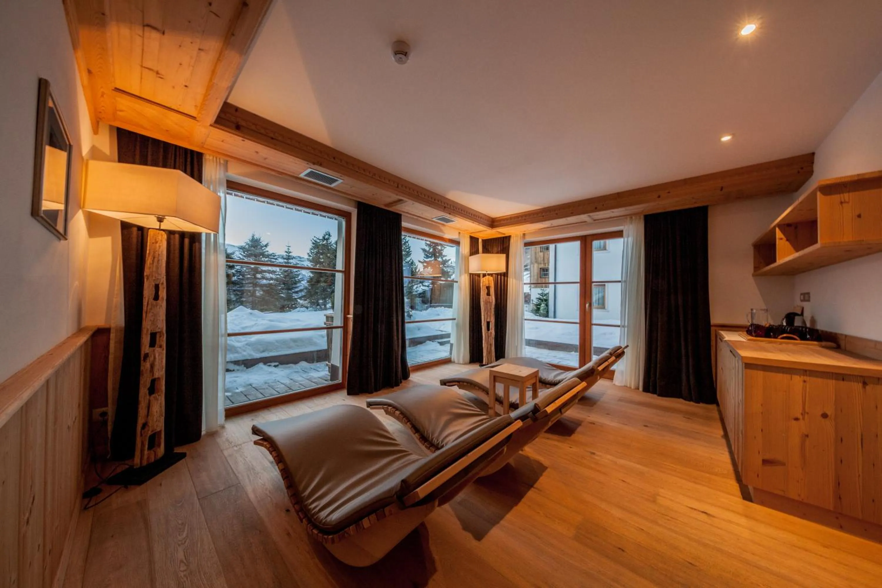Sauna in Villa Flora Mountain Lodges
