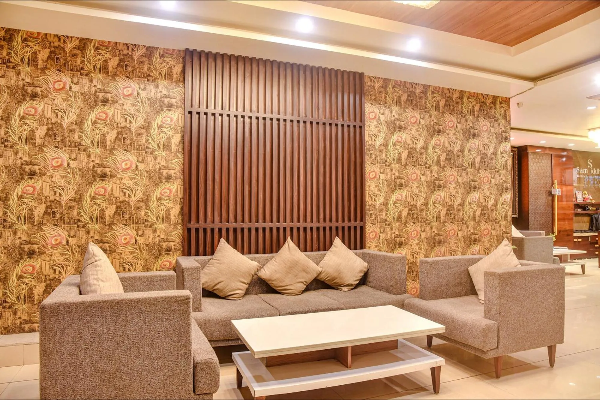 Seating area in FabHotel Prime OM Palace