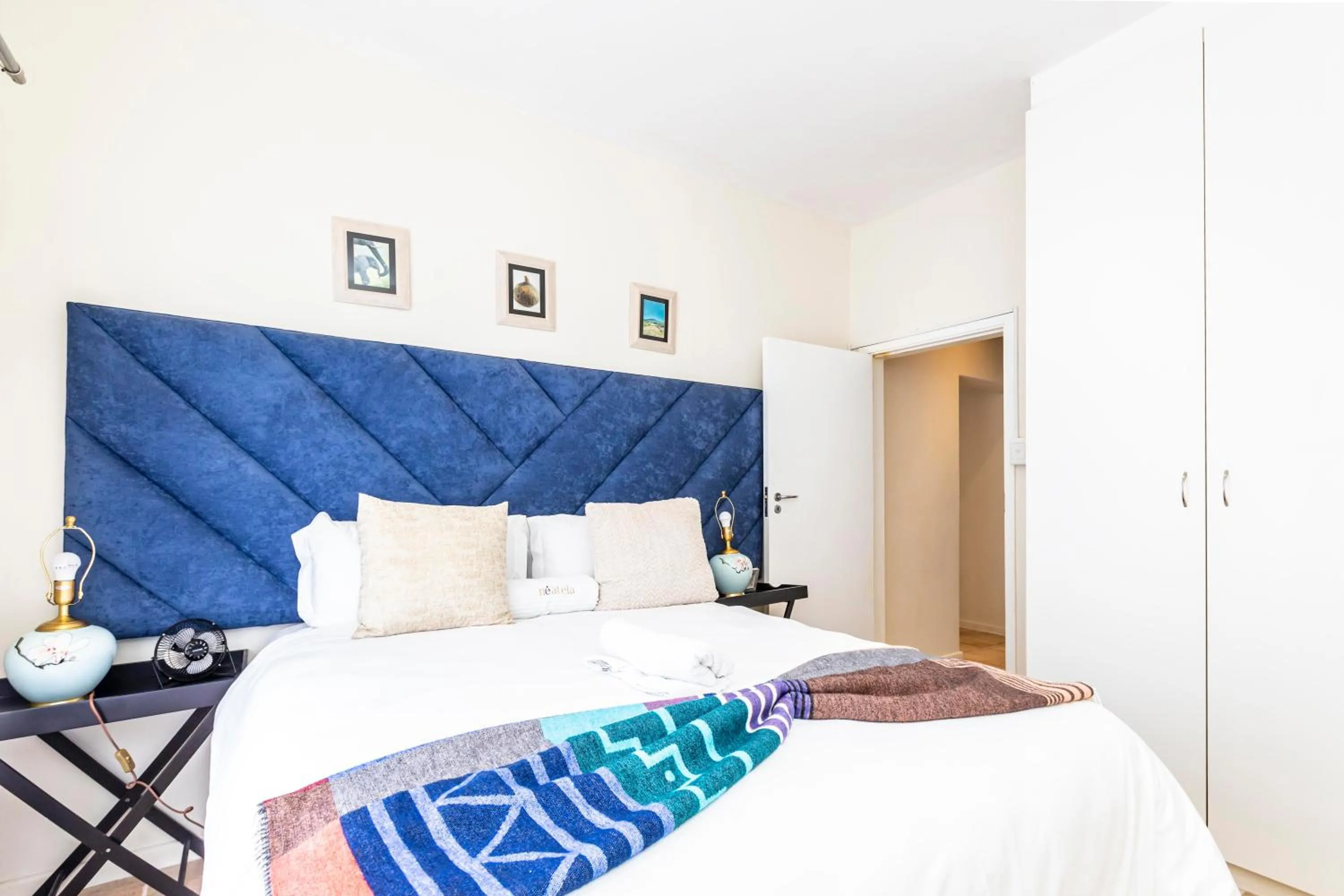 Bedroom, Bed in Modern Executive Unit