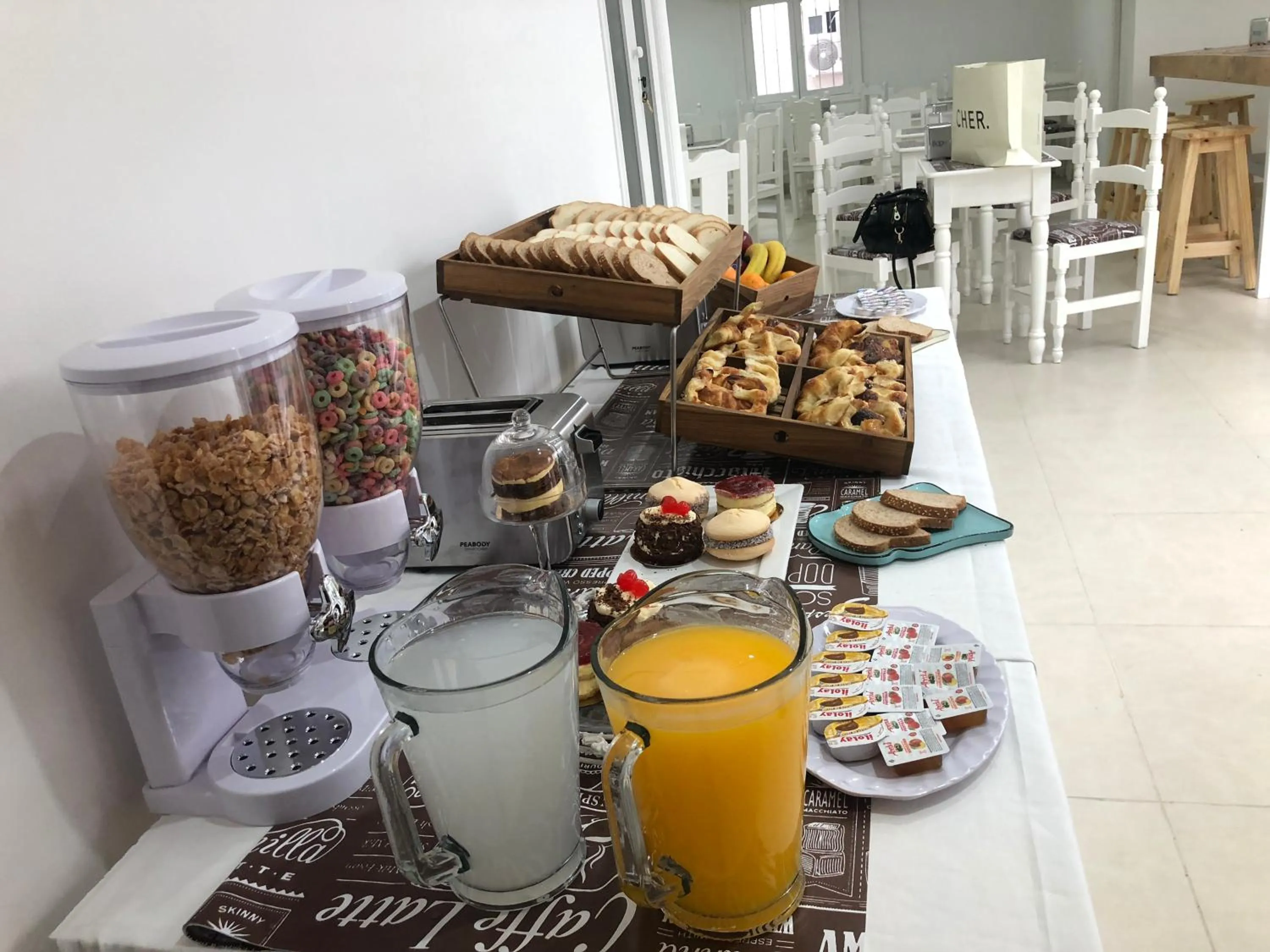 Continental breakfast in Bagu Playa Grande Hotel