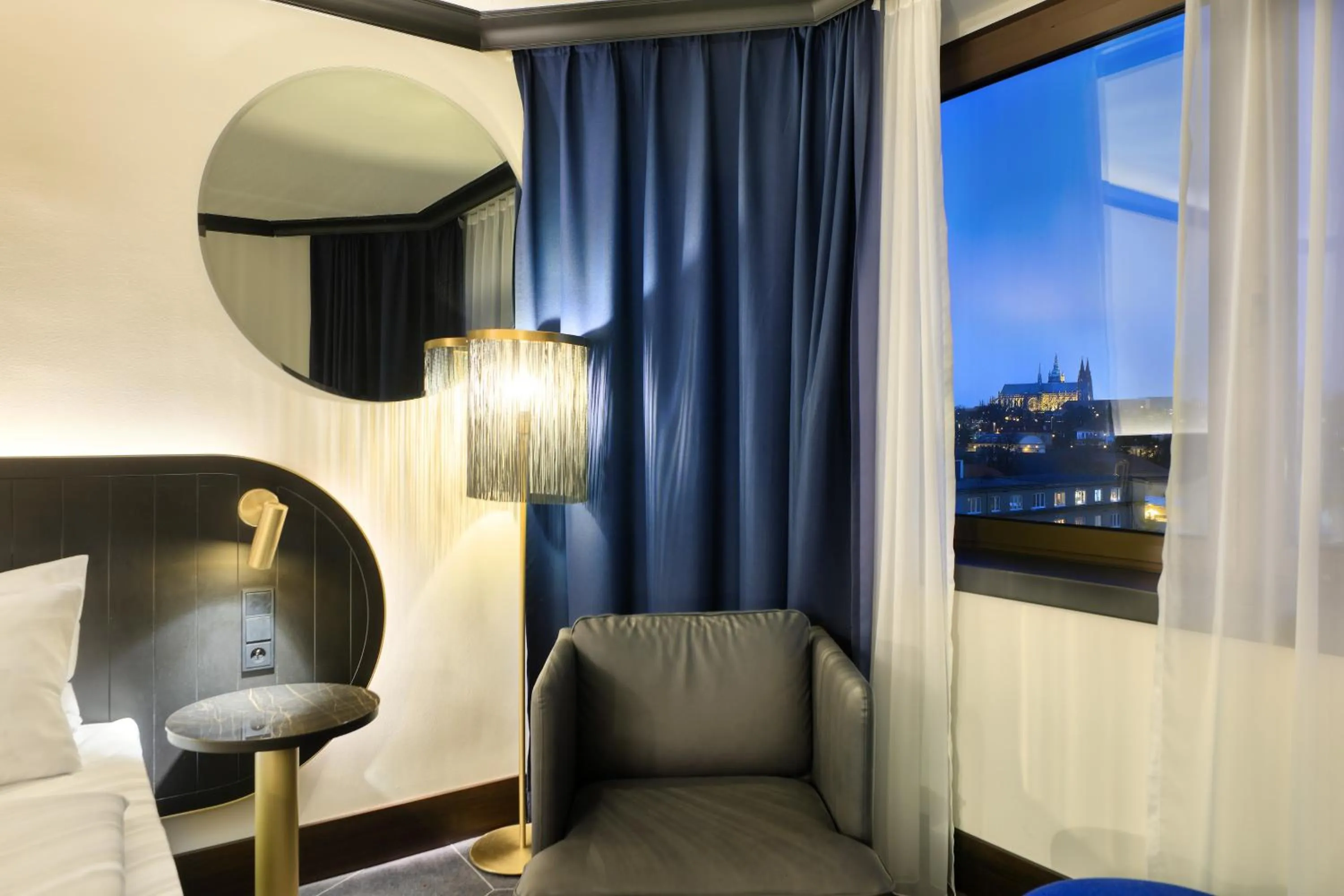 Bed in Diplomat Hotel Prague