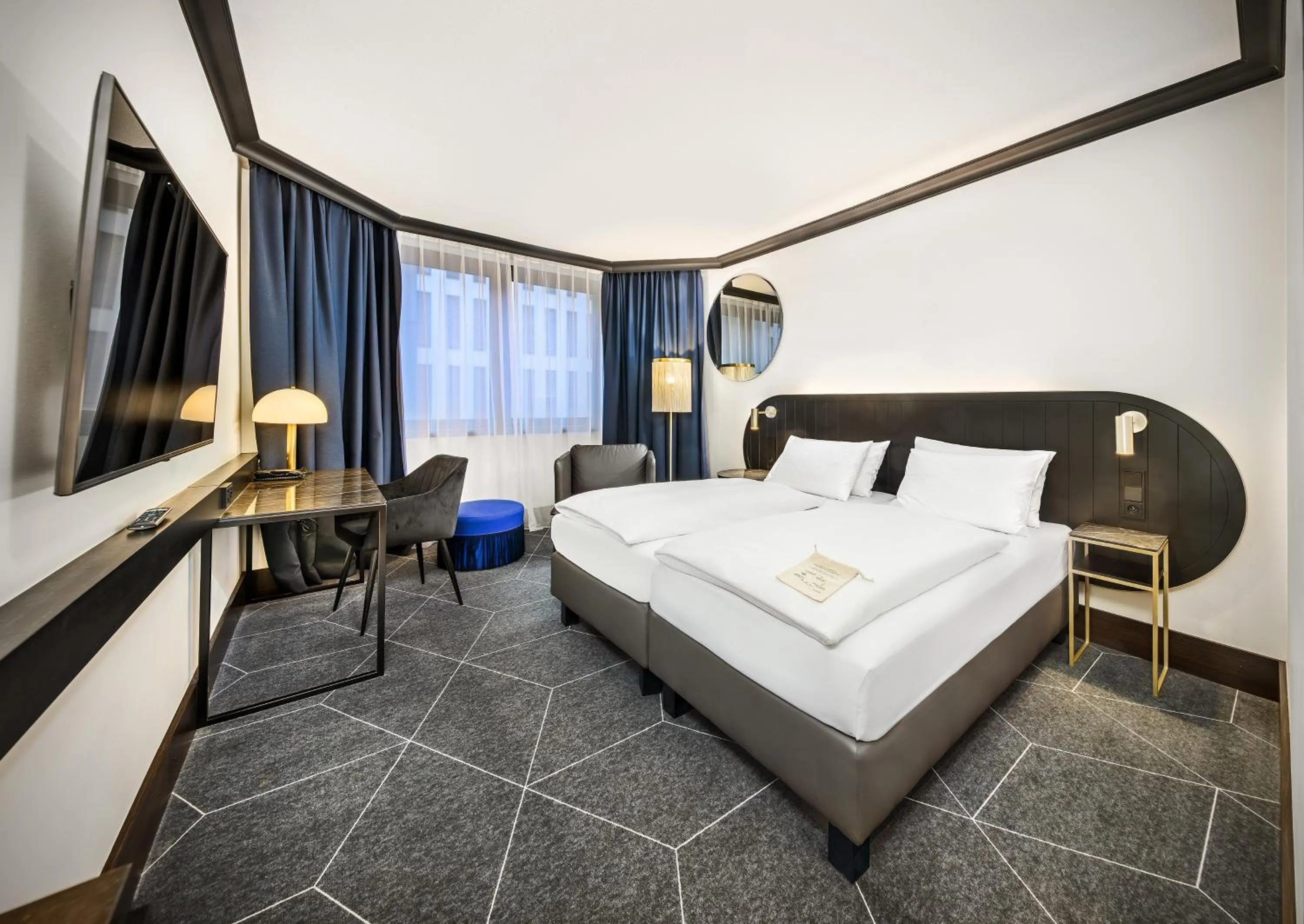 Bed in Diplomat Hotel Prague