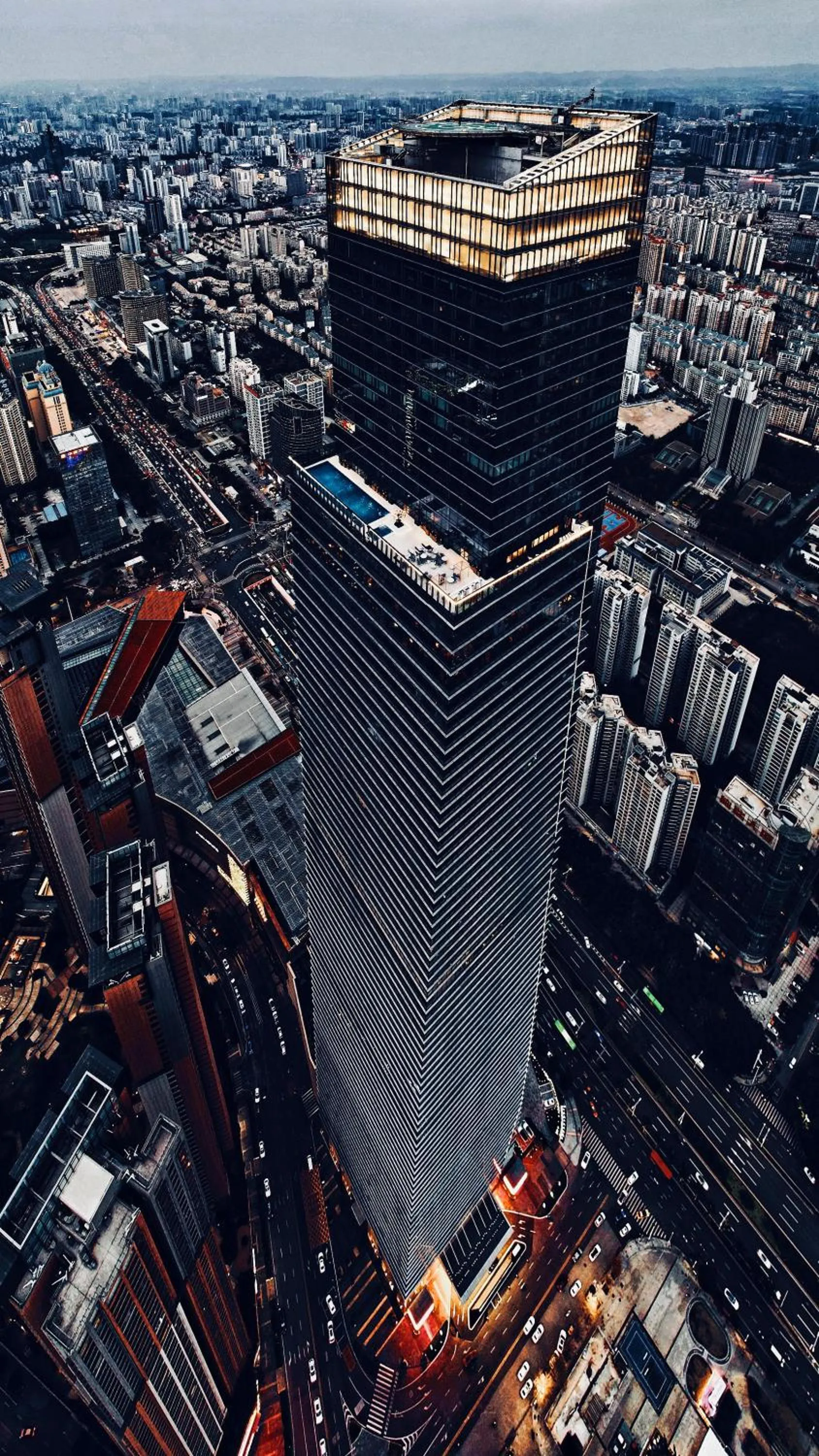 Property building in Shangri-La Nanning - The tallest hotel worldwide in Shangri-La Group