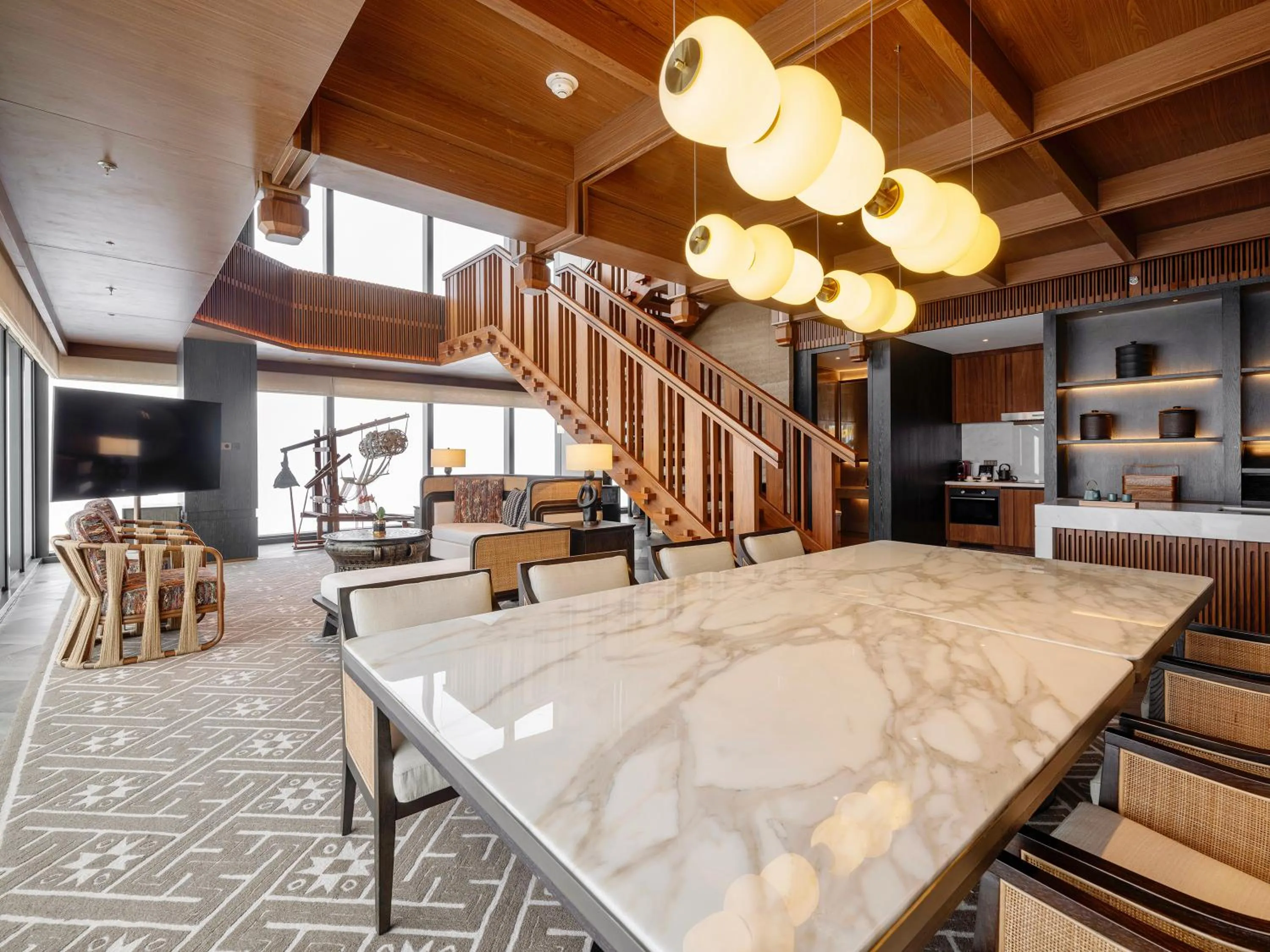 Living room in Shangri-La Nanning - The tallest hotel worldwide in Shangri-La Group