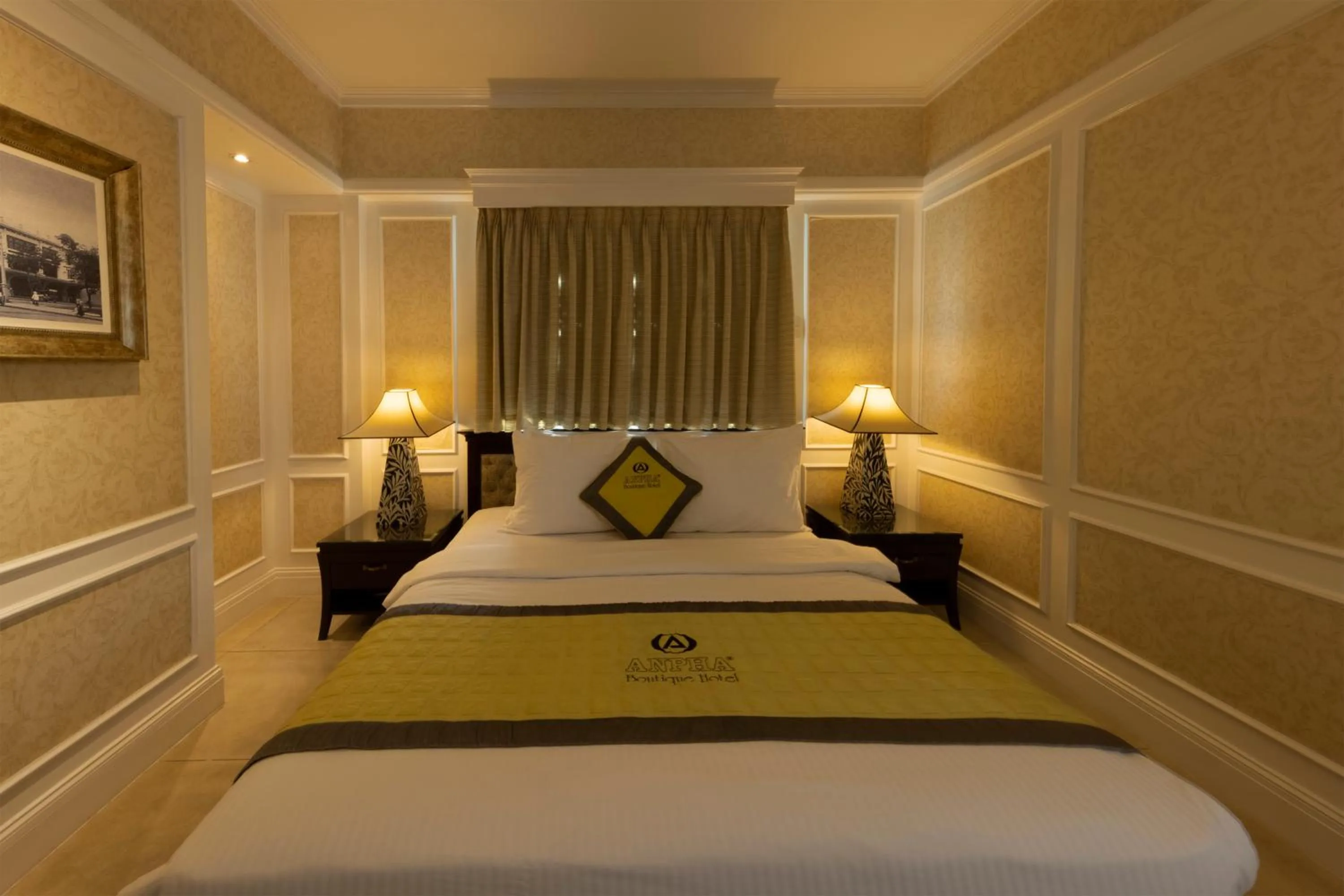 Bed in Anpha Boutique Hotel