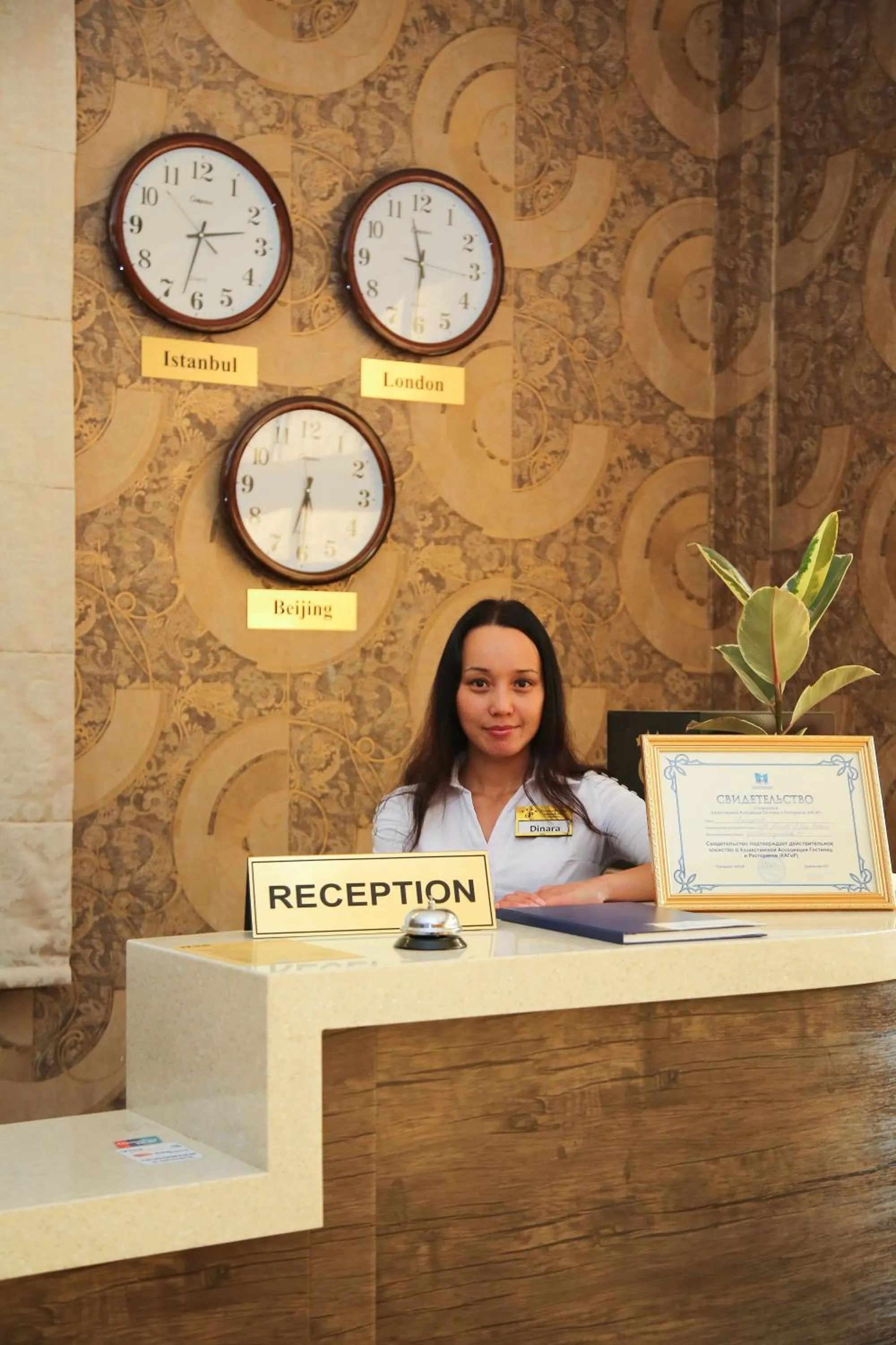 Staff in Golden Palace Hotel