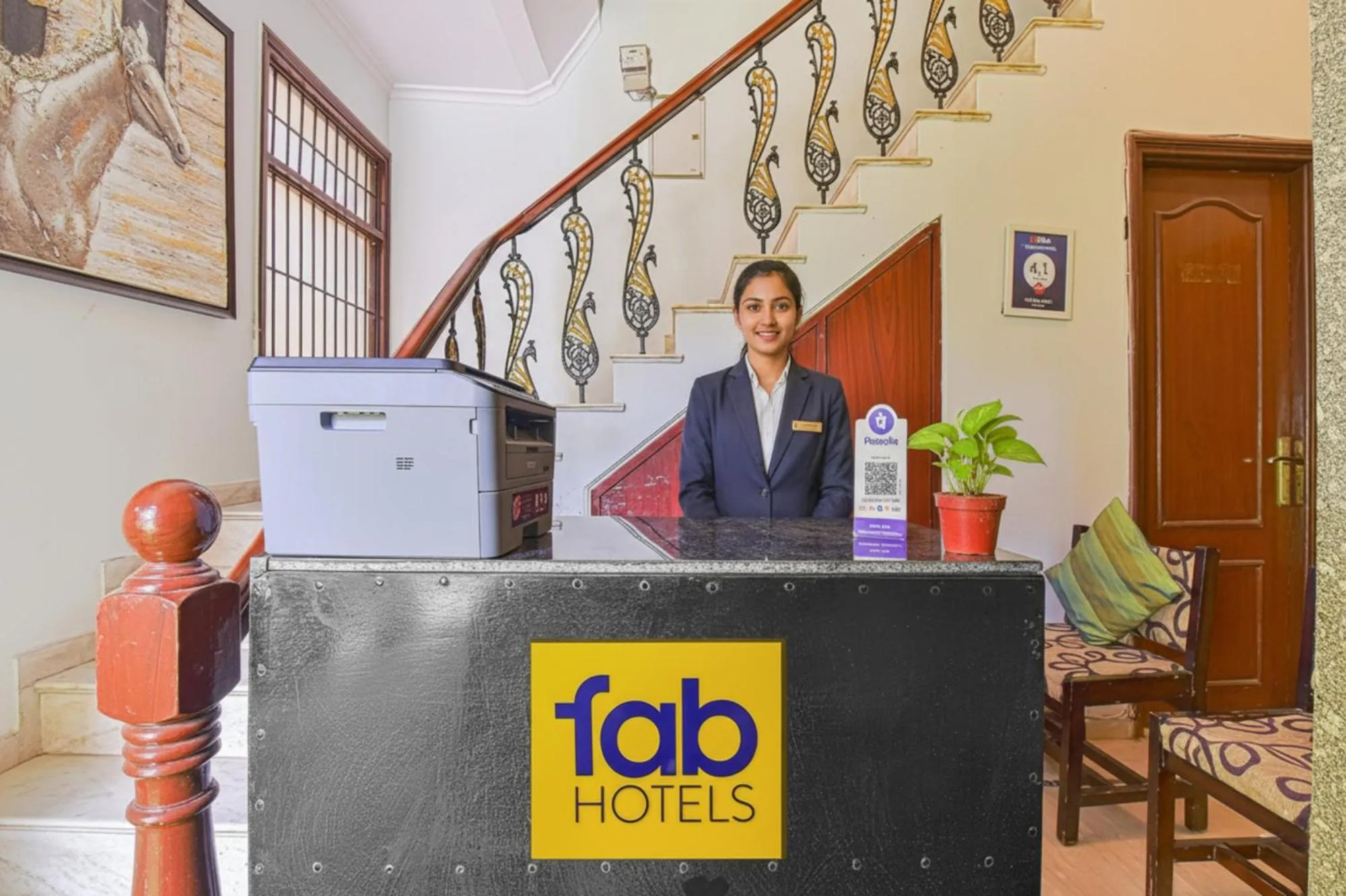 Lobby or reception in FabHotel Gitanjali