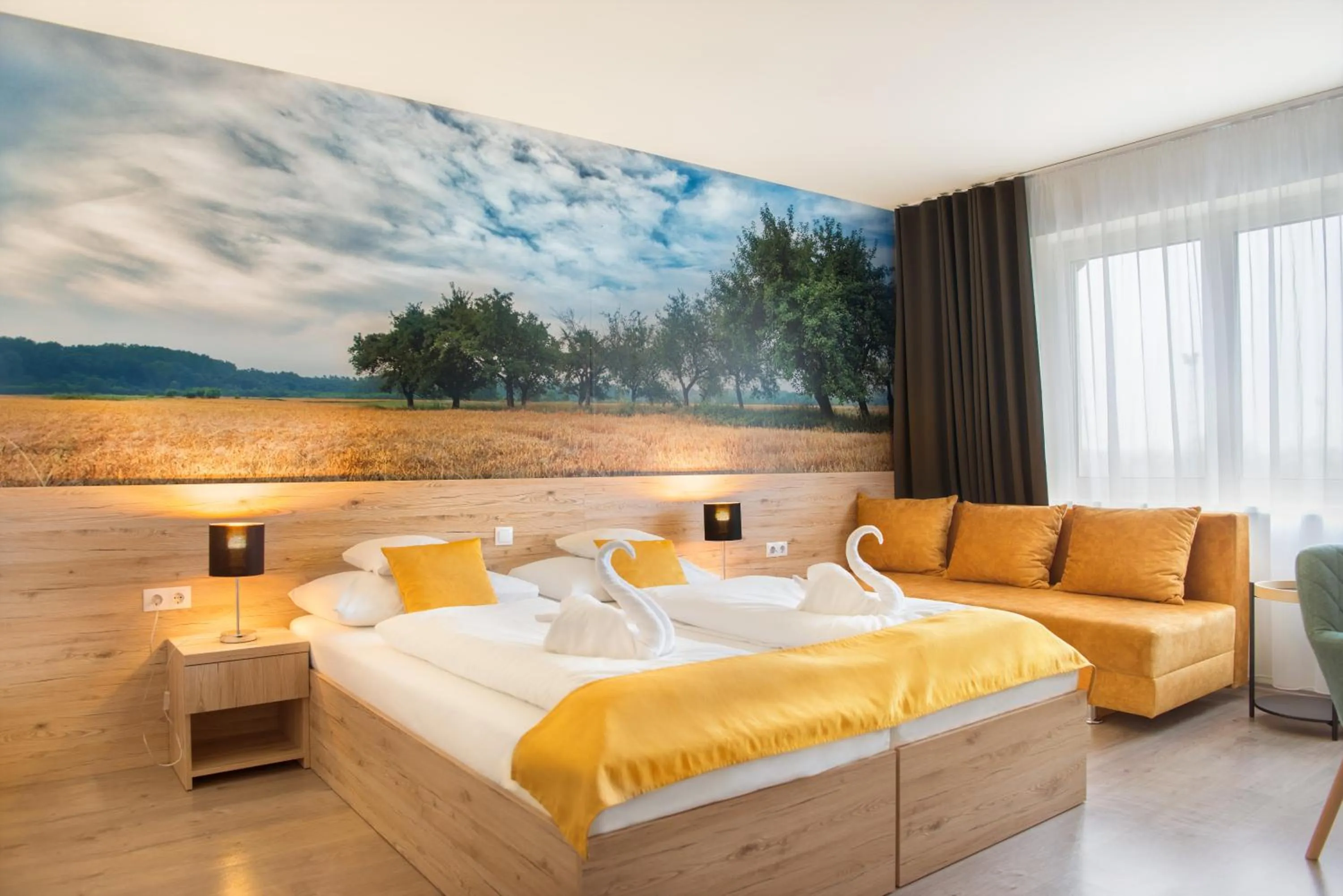 Bed in Gyirmót Sport & Wellness Hotel