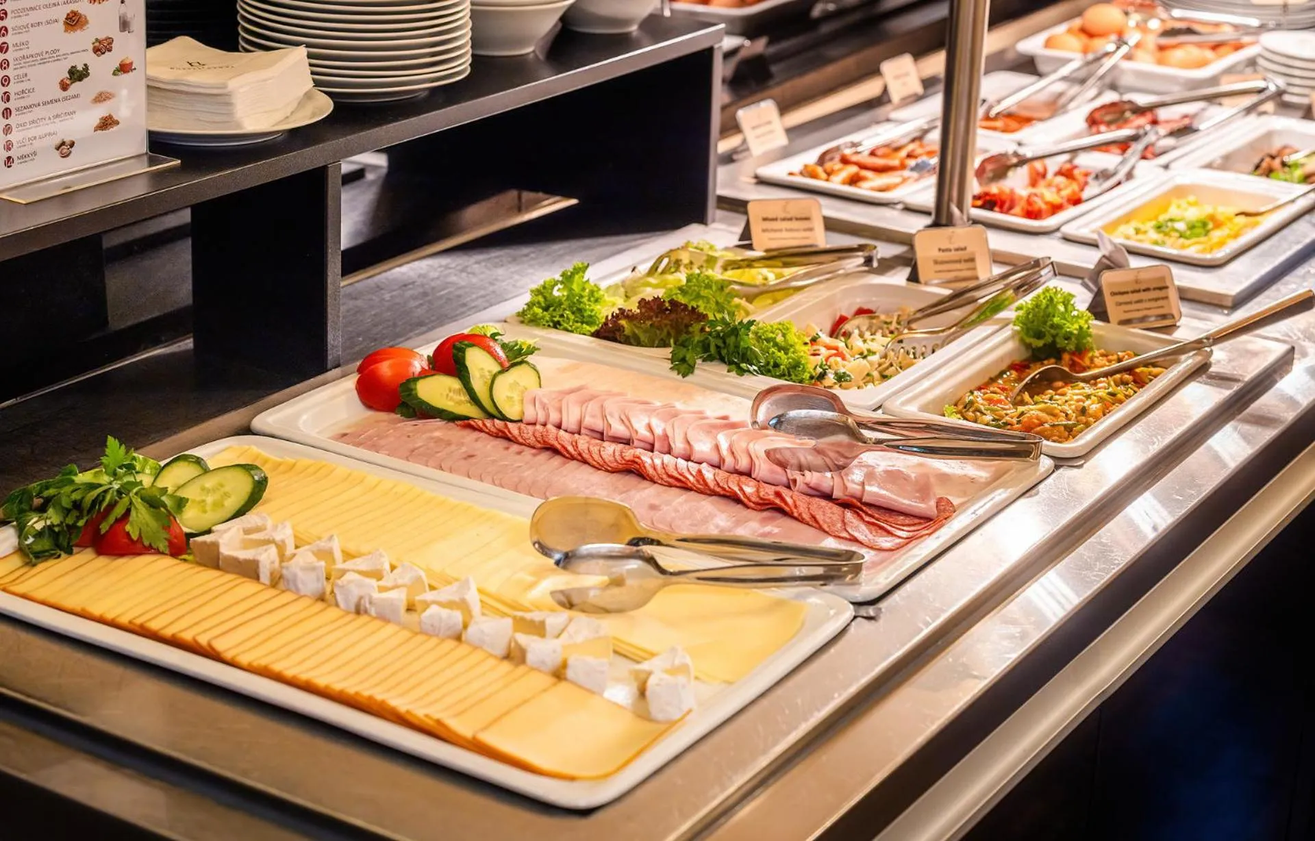 Buffet breakfast in Hotel Elite Prague