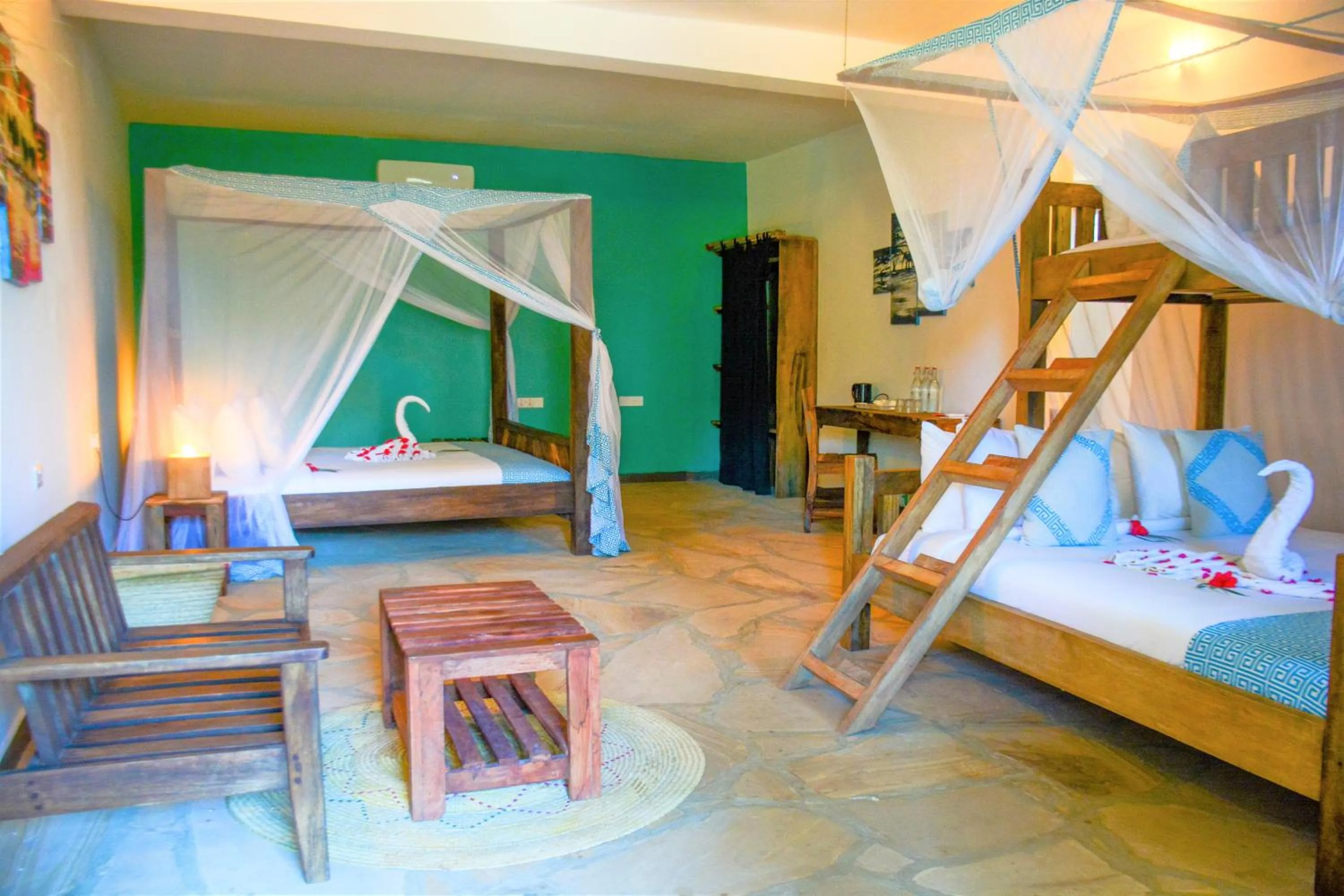 Bed in Reef & Beach Resort - Spa Jambiani