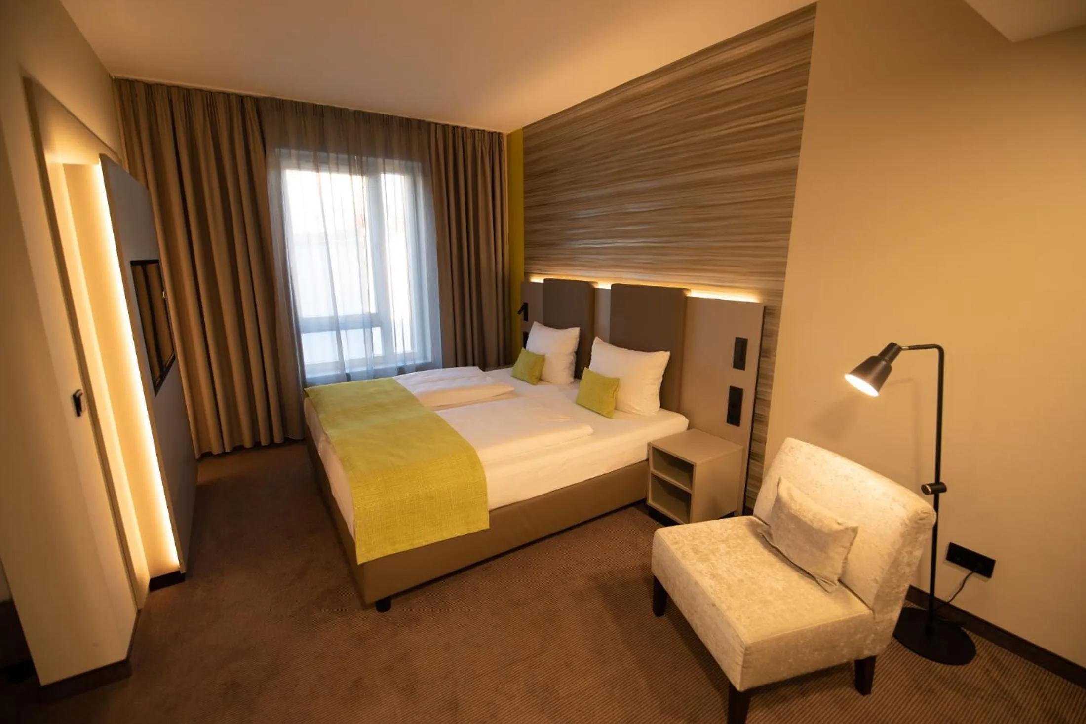 Bed in th Hotel Leipzig Messe