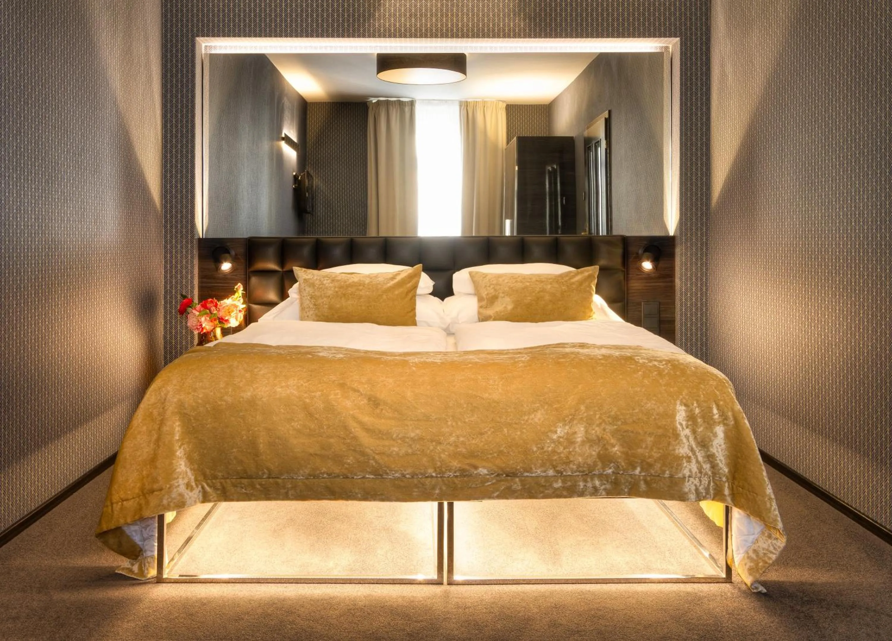 Bed in Hotel Mucha