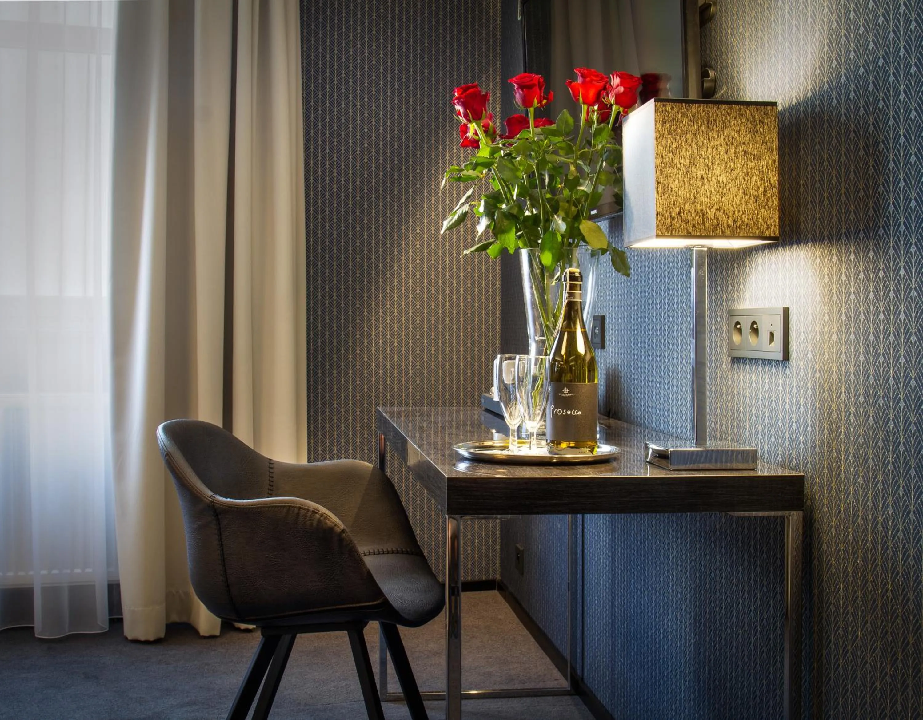 Seating area in Hotel Mucha