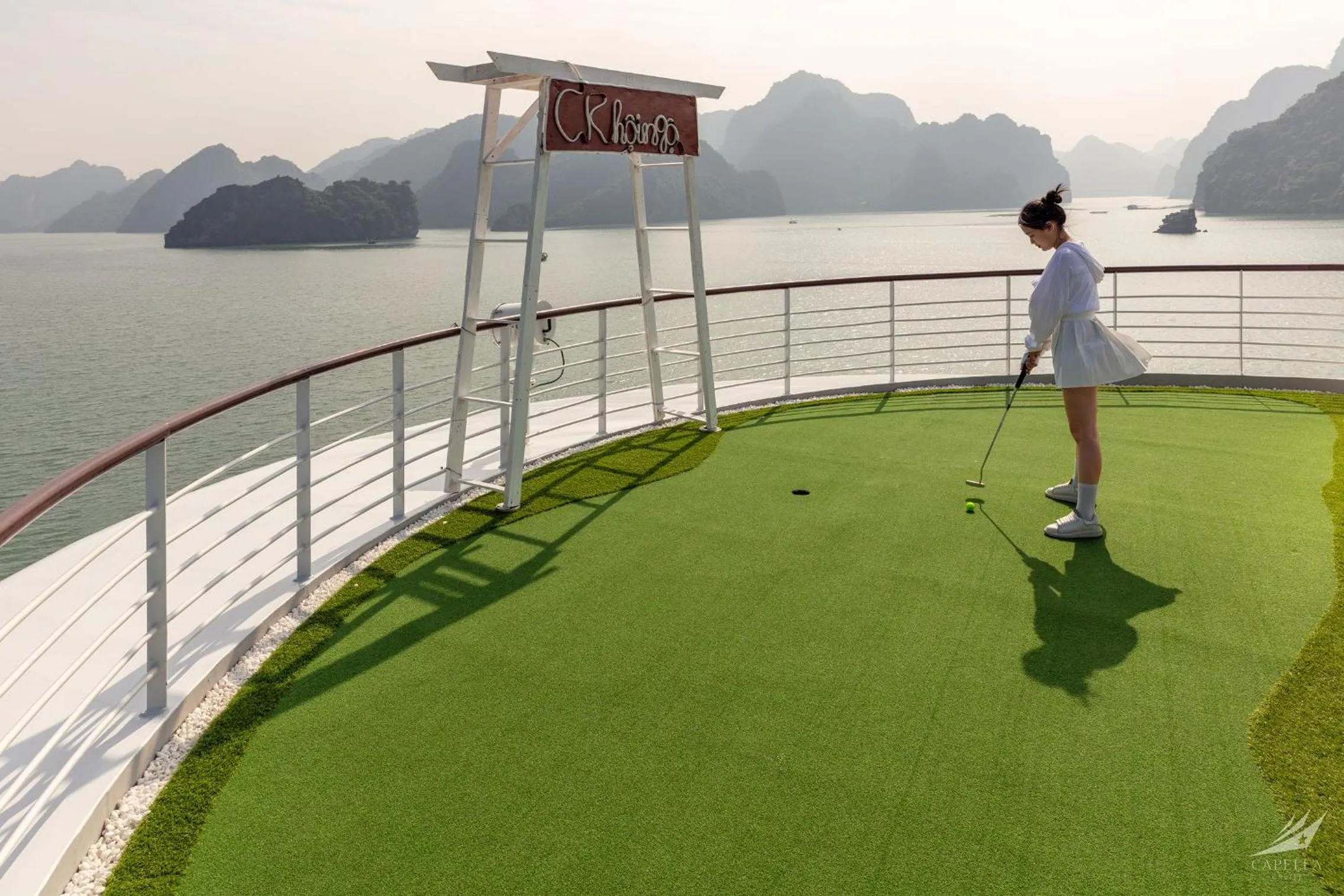 Minigolf in Halong Capella Cruise - Member of Lyra cruise collection
