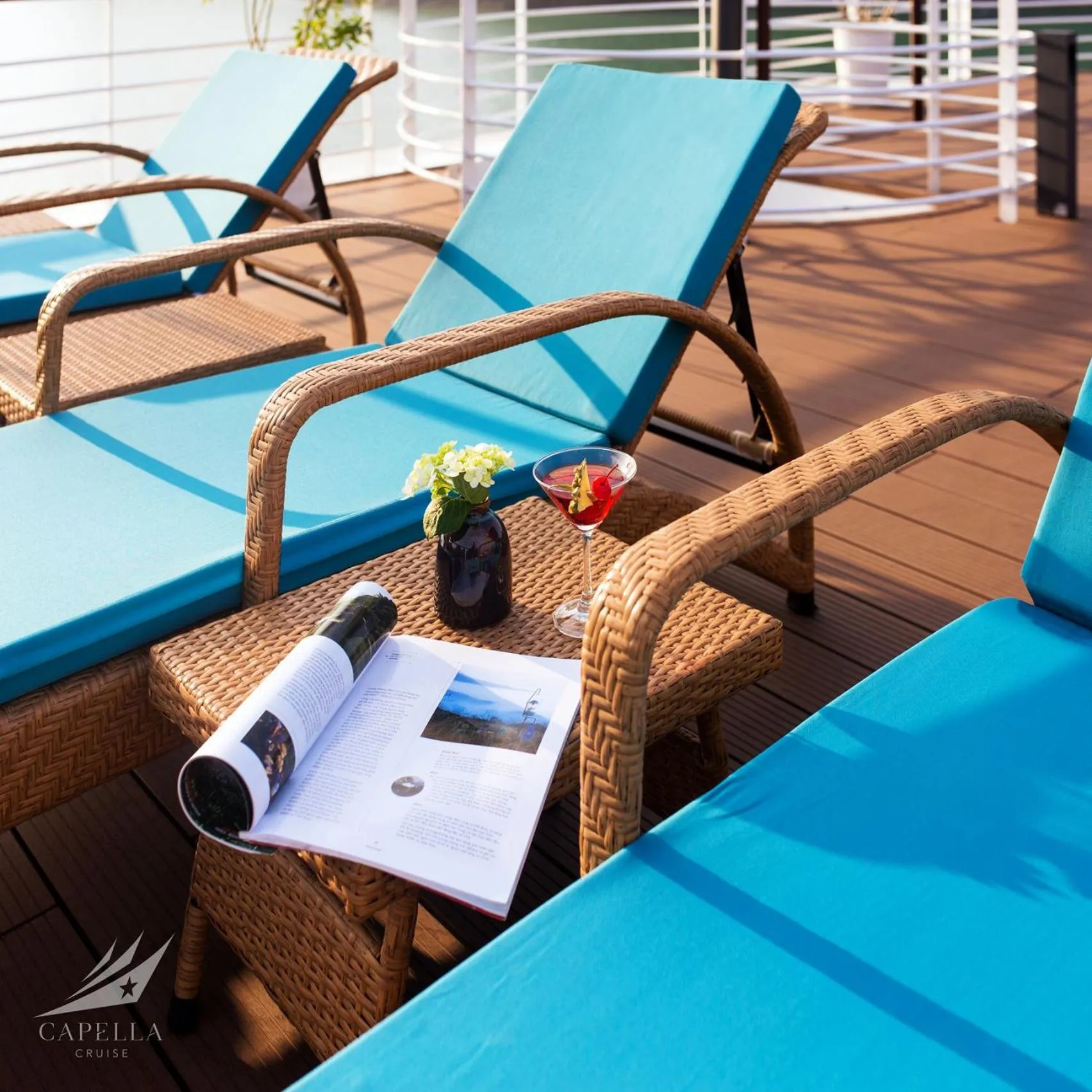 sunbed in Halong Capella Cruise - Member of Lyra cruise collection