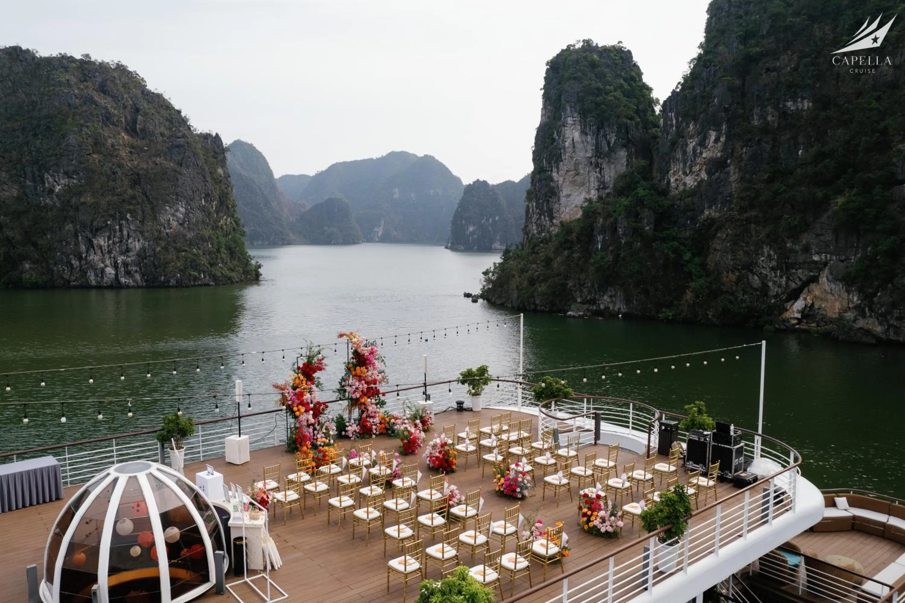 Mountain view in Halong Capella Cruise - Member of Lyra cruise collection