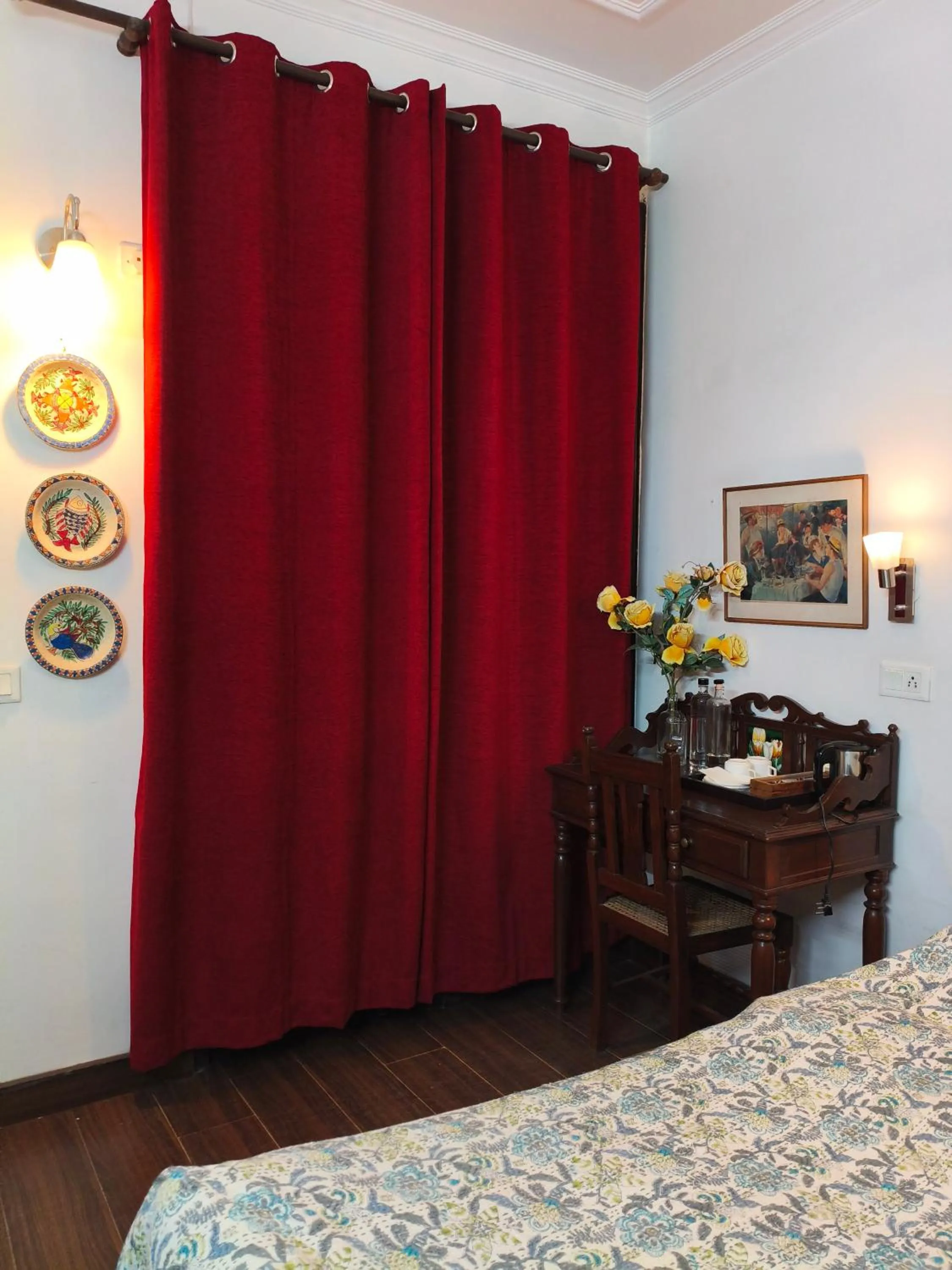 Decorative detail, Bed in Vandana's Bed and breakfast