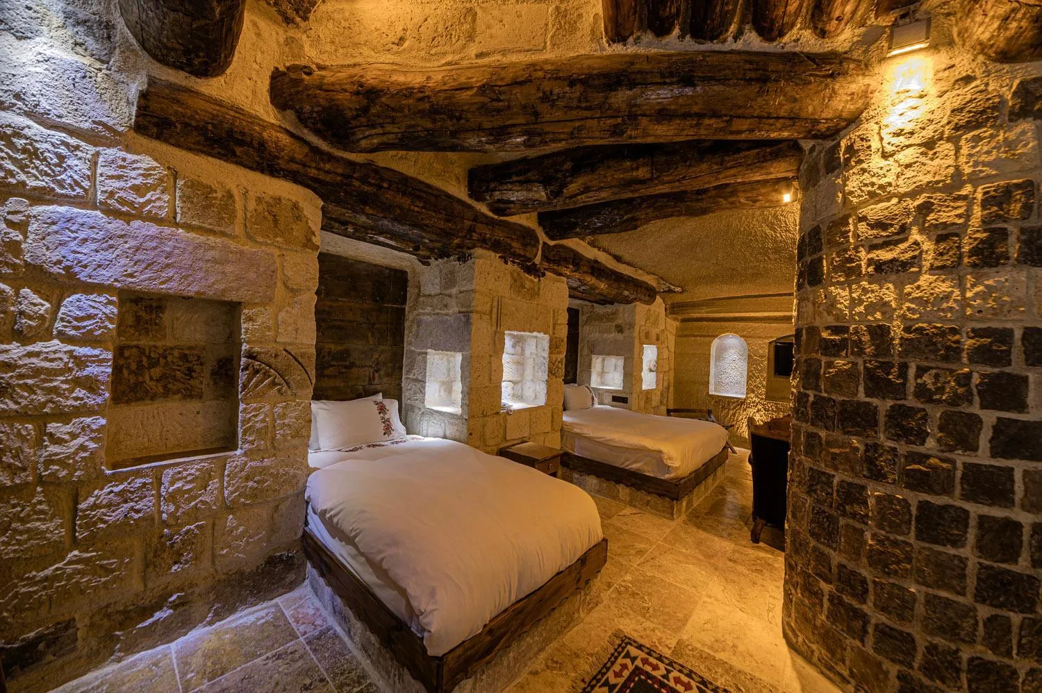 Bed in Konak Bezirhane Cave Otel