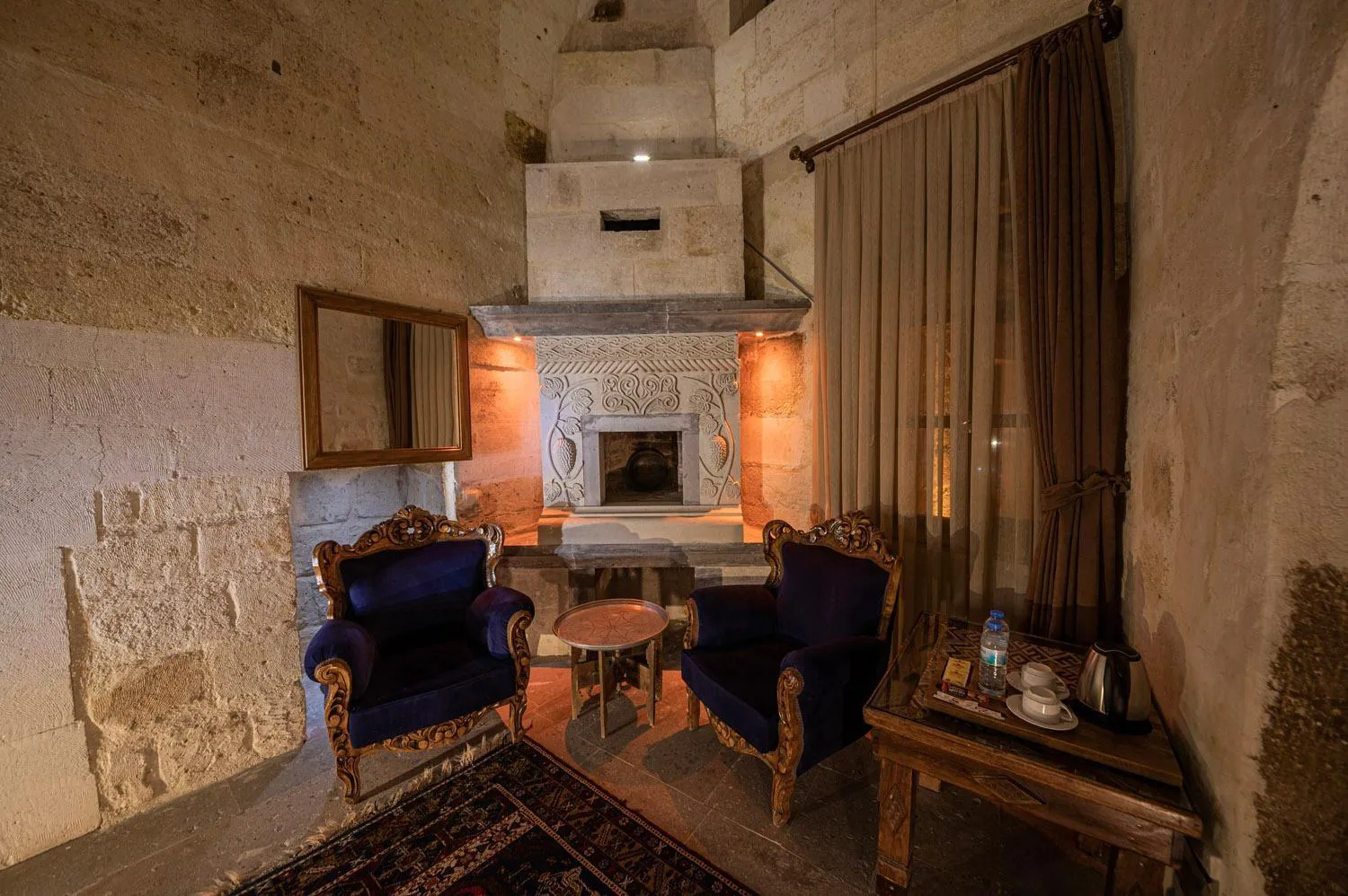 Seating area in Konak Bezirhane Cave Otel