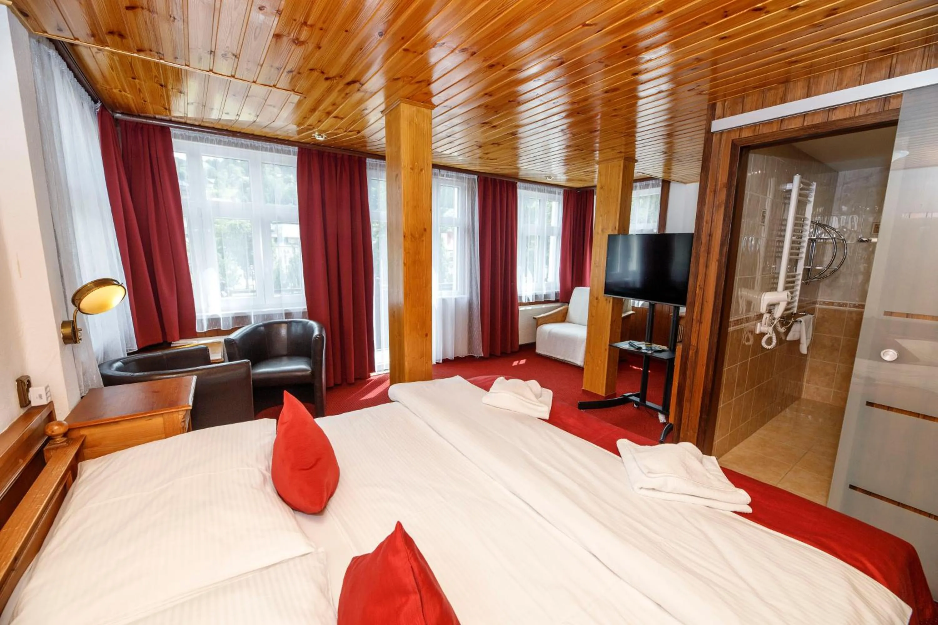 Bed in Hotel Jelinek