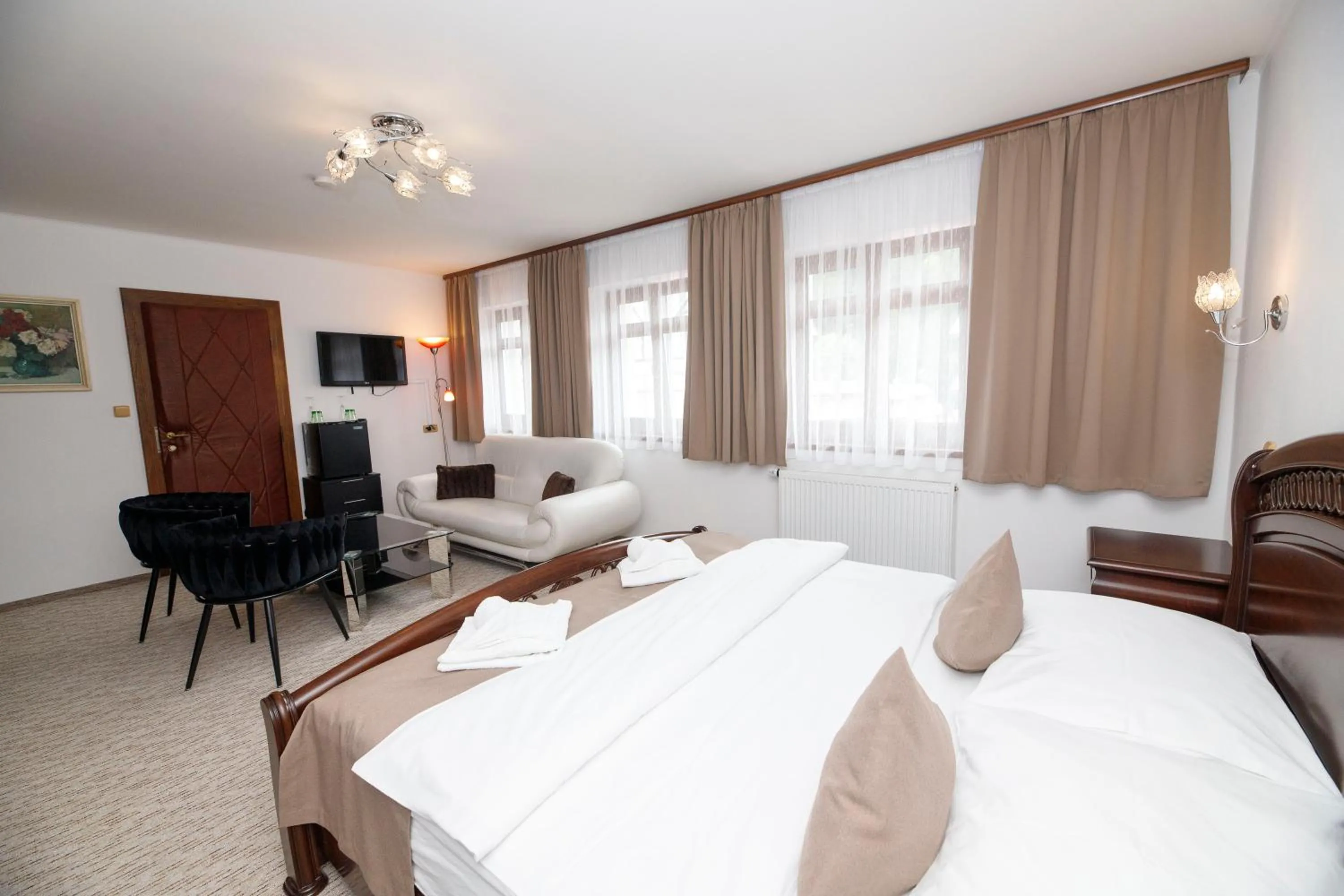 Bed in Hotel Jelinek