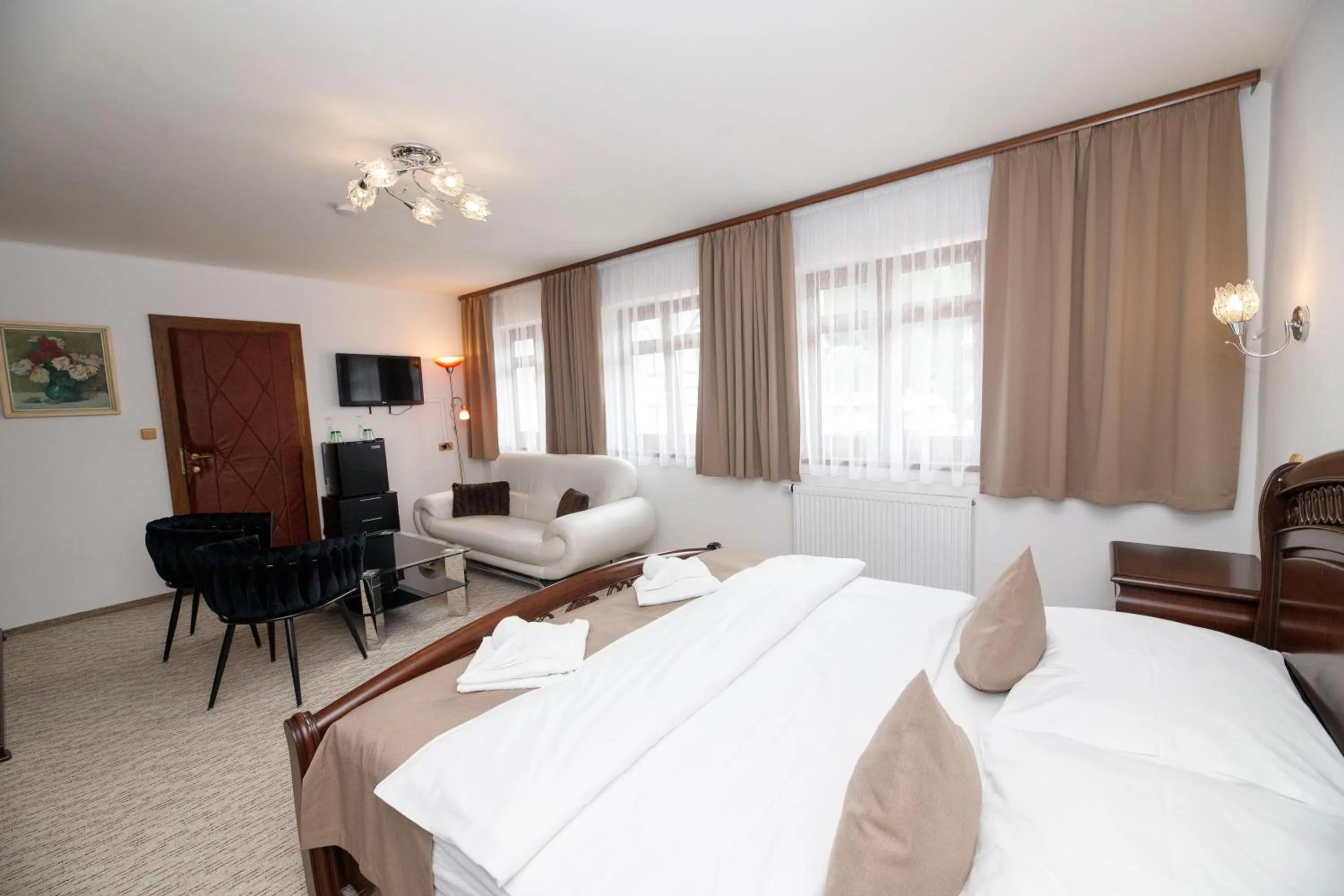 Bed in Hotel Jelinek