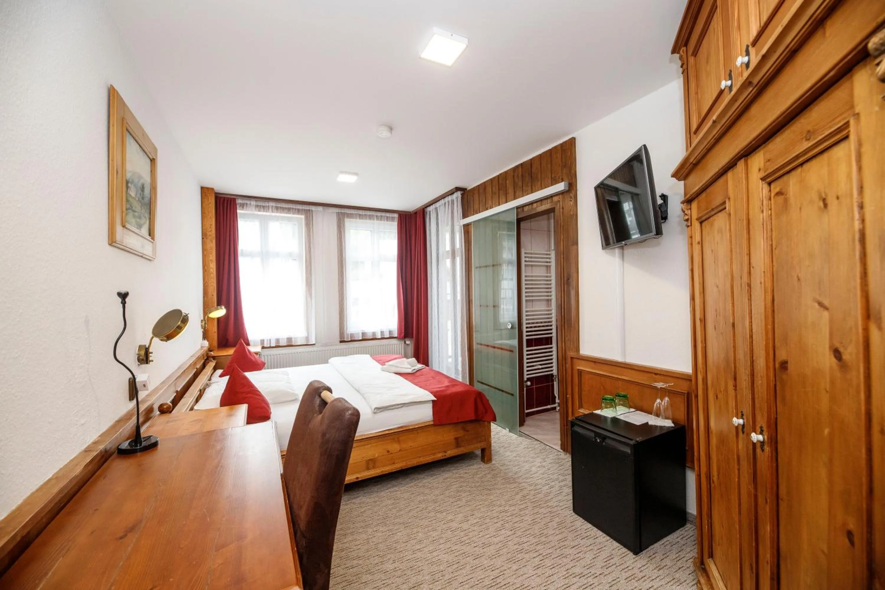 Bed in Hotel Jelinek