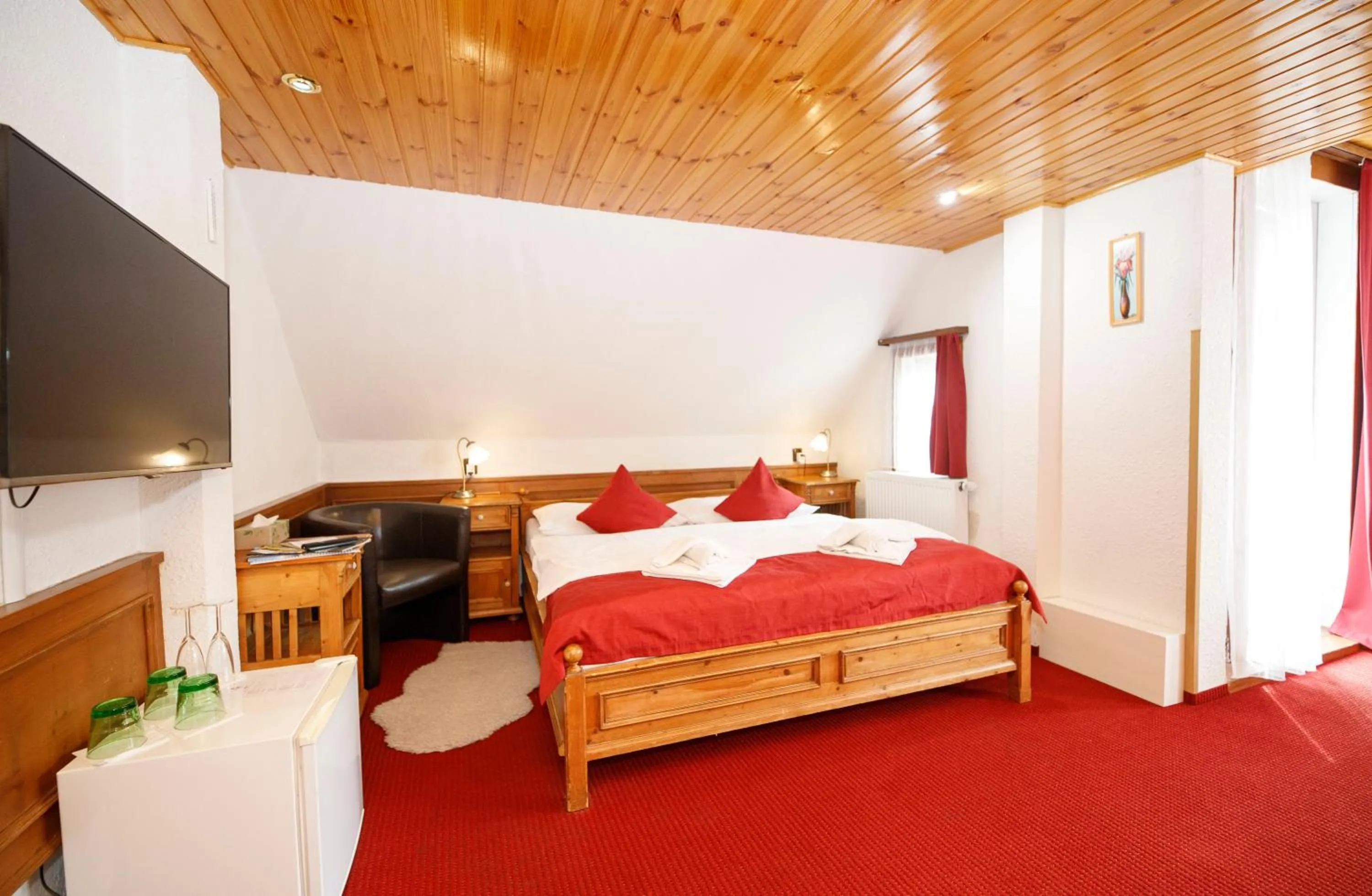 Bed in Hotel Jelinek