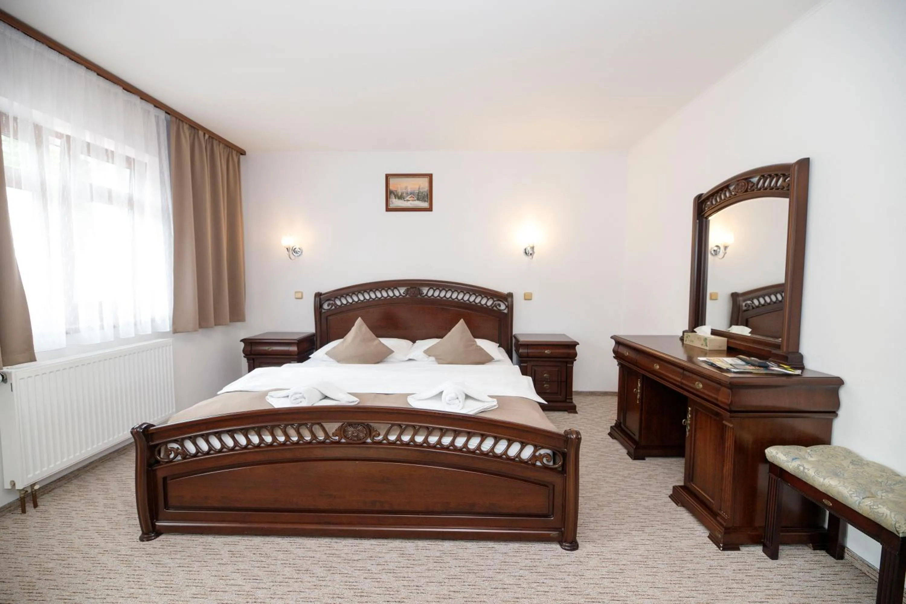 Bed in Hotel Jelinek