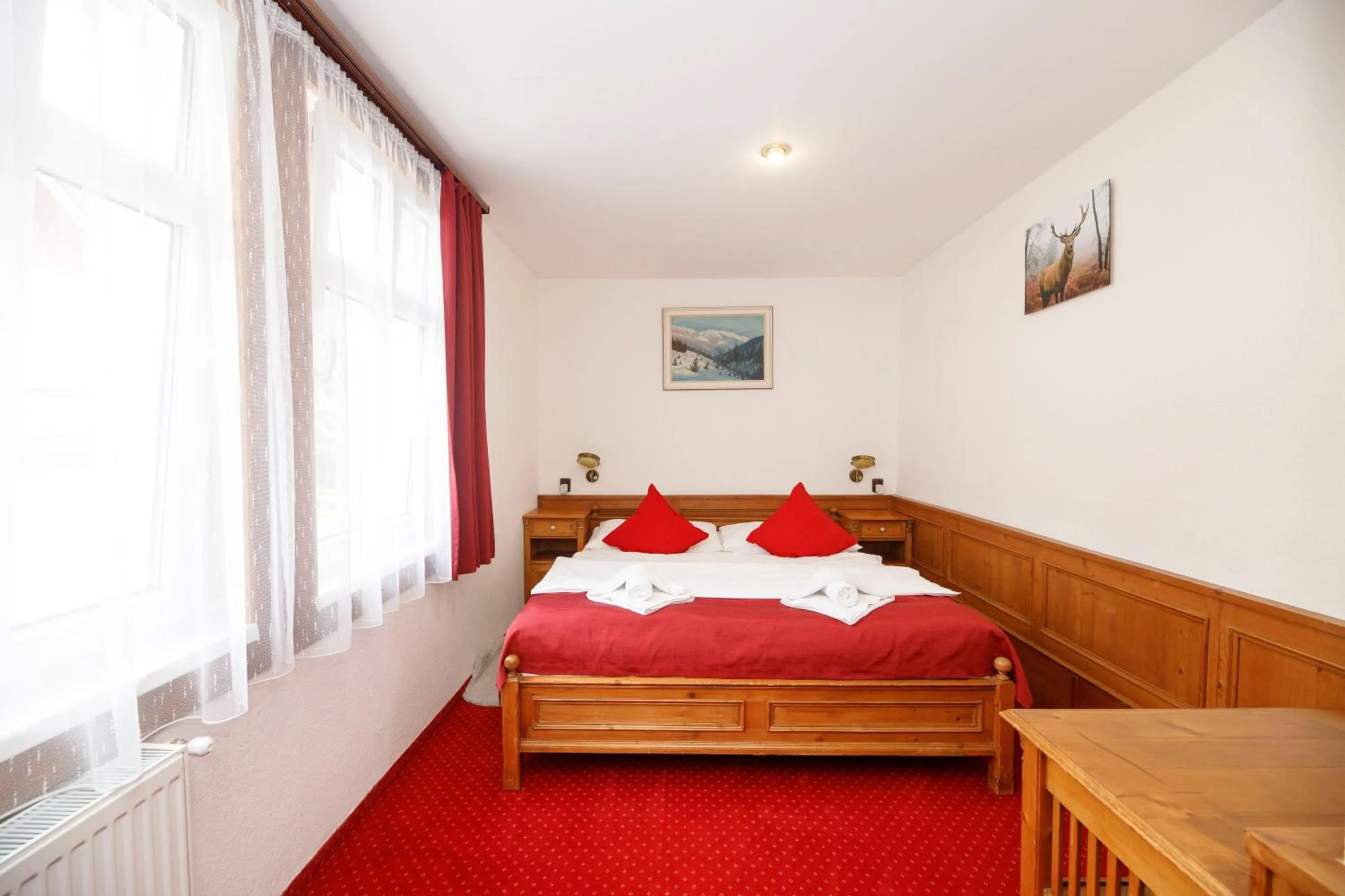 Bed in Hotel Jelinek