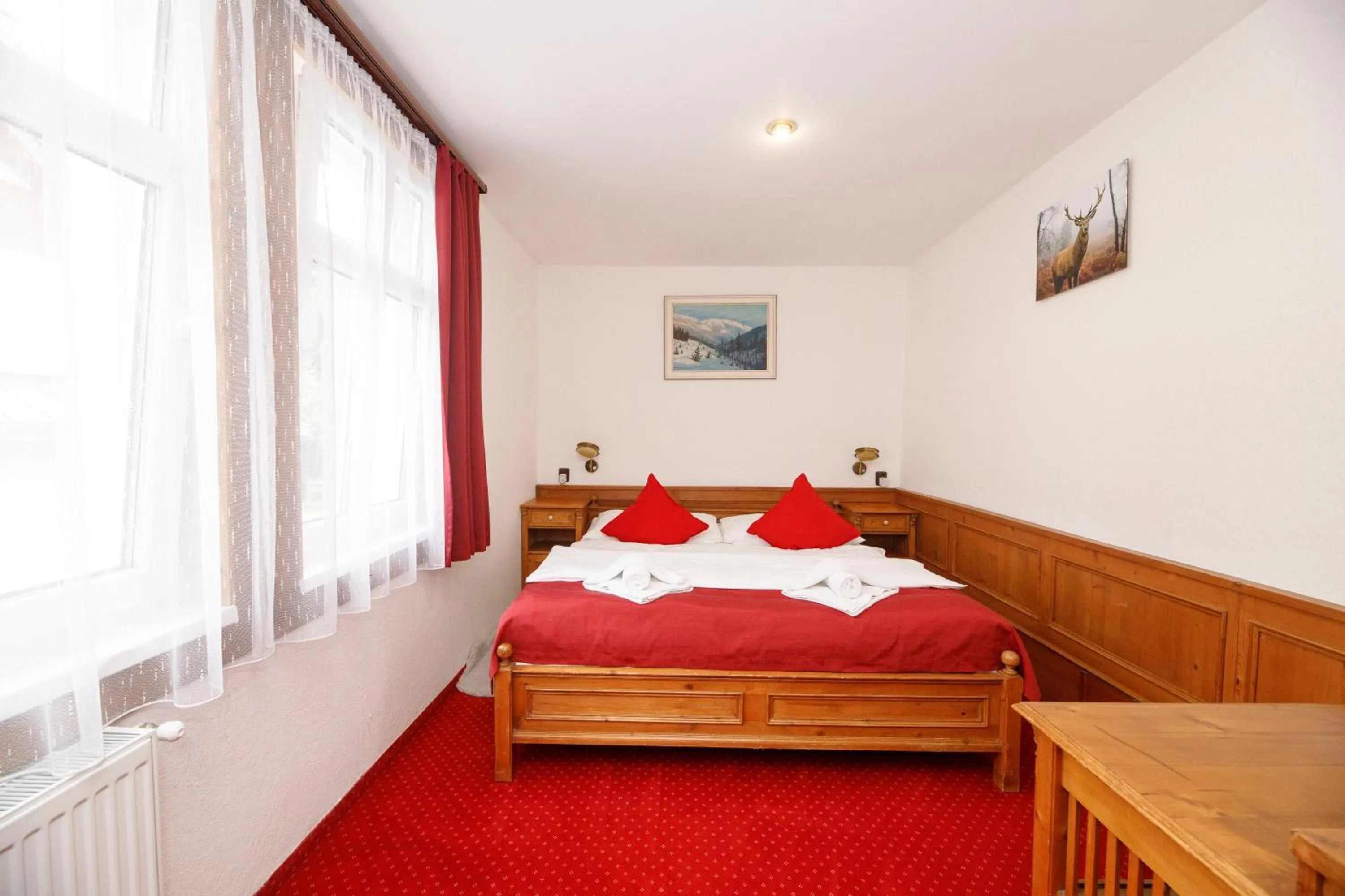 Bed in Hotel Jelinek