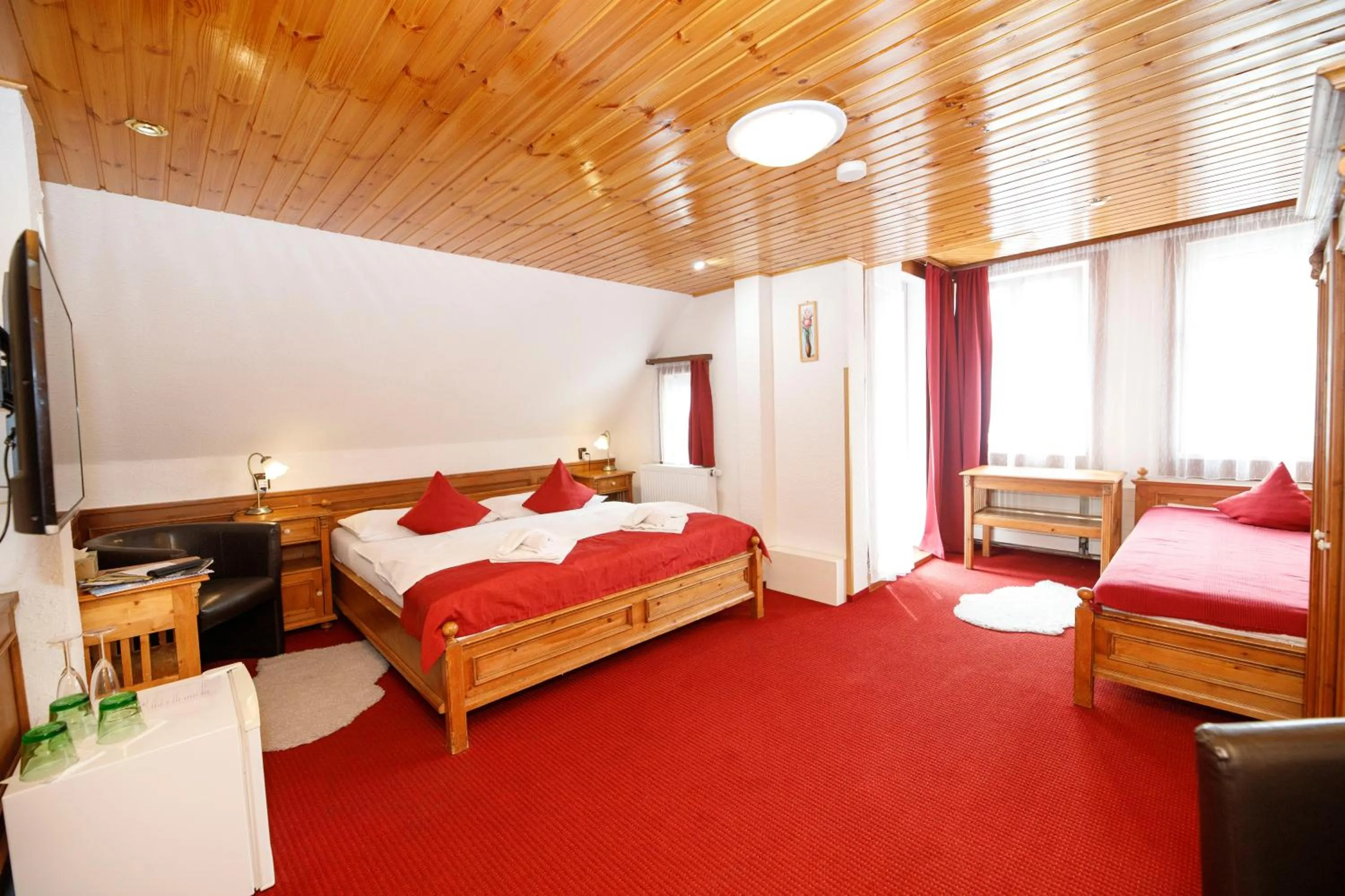 Bed in Hotel Jelinek